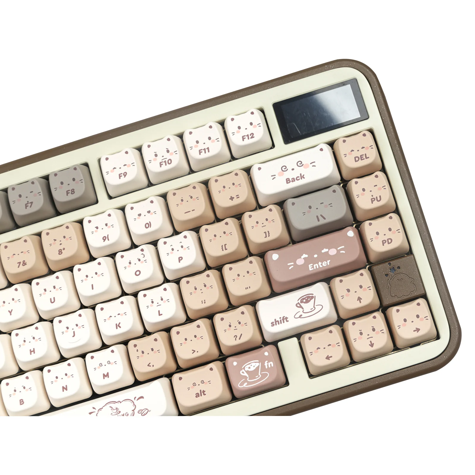 YUNZII Jelly Coffee Kitten MAO Profile Keycap Set - Image 8
