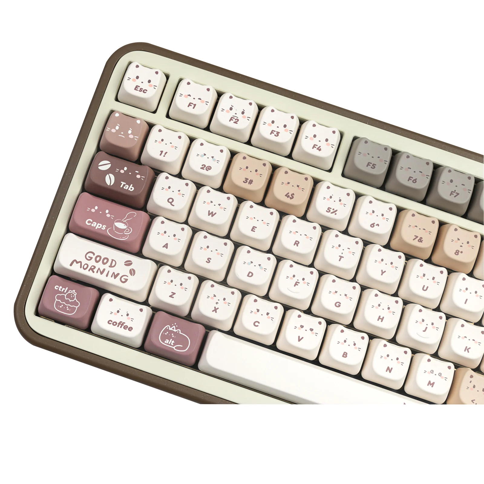 YUNZII Jelly Coffee Kitten MAO Profile Keycap Set - Image 9