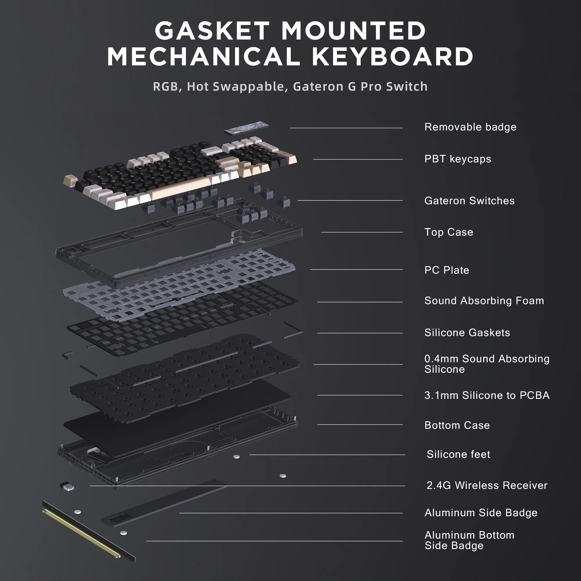 YUNZII Keynovo IF98 Pro Wireless Keyboard - Image 15