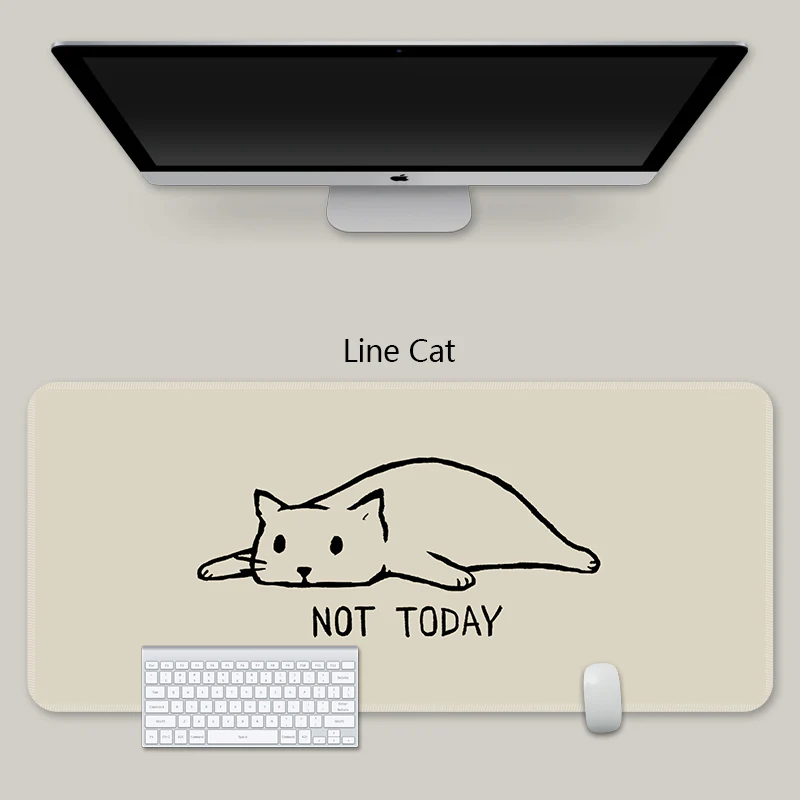YUNZII Keynovo Mouse Mat Desk Pad - Black Cat - Image 13