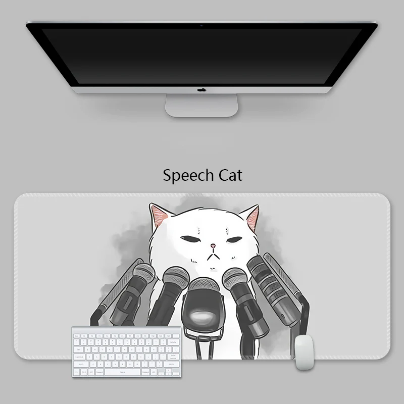 YUNZII Keynovo Mouse Mat Desk Pad - Black Cat - Image 14