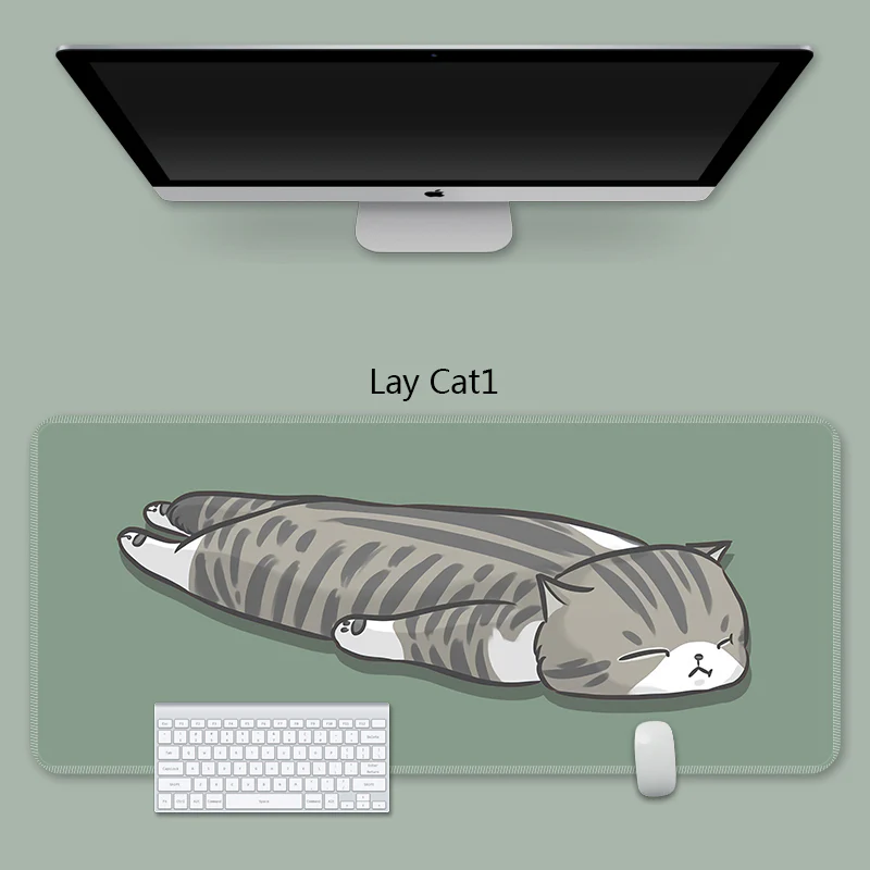 YUNZII Keynovo Mouse Mat Desk Pad - Black Cat - Image 16