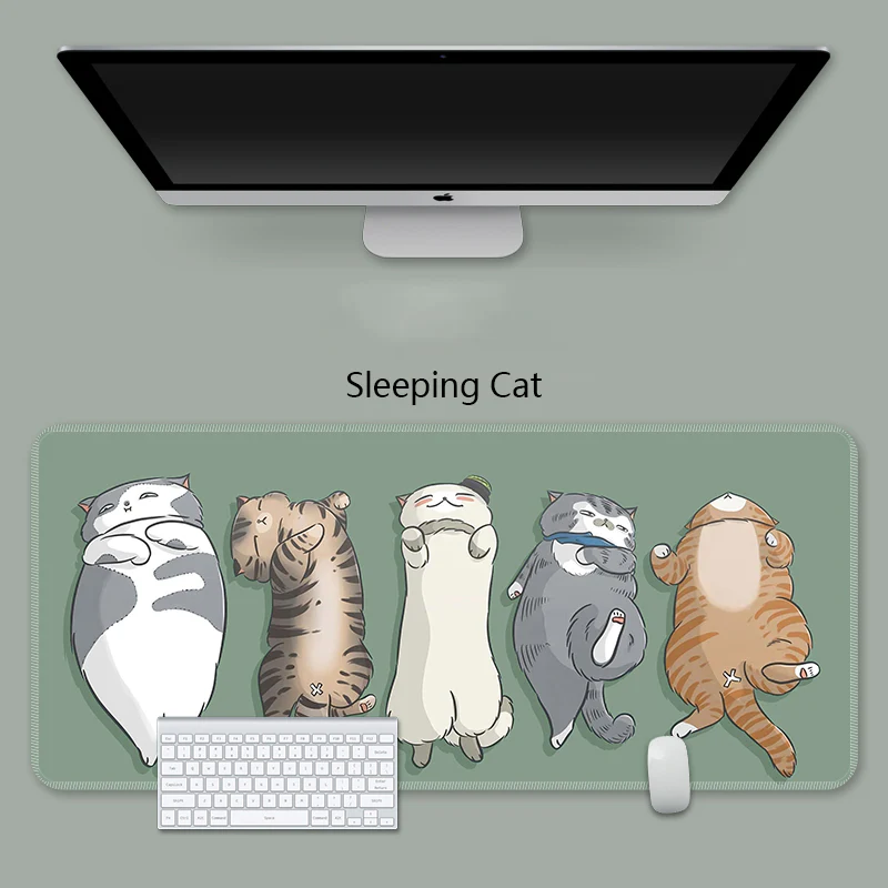 YUNZII Keynovo Mouse Mat Desk Pad - Black Cat - Image 19