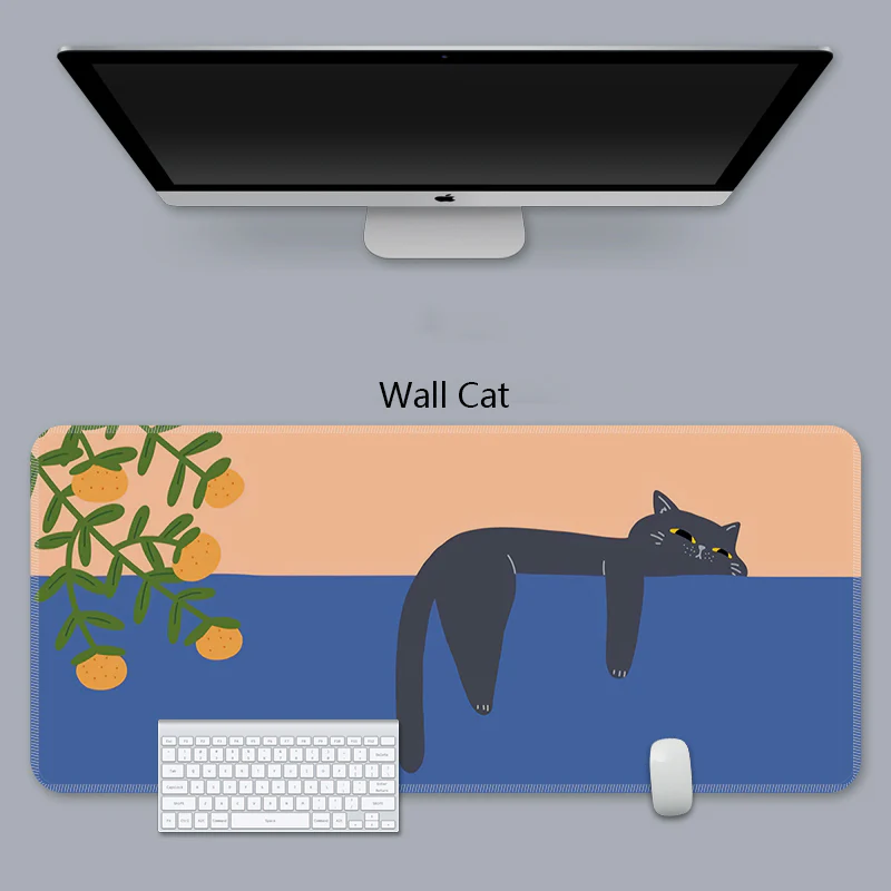 YUNZII Keynovo Mouse Mat Desk Pad - Black Cat - Image 21