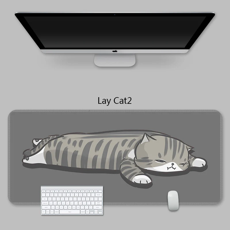 YUNZII Keynovo Mouse Mat Desk Pad - Black Cat - Image 22