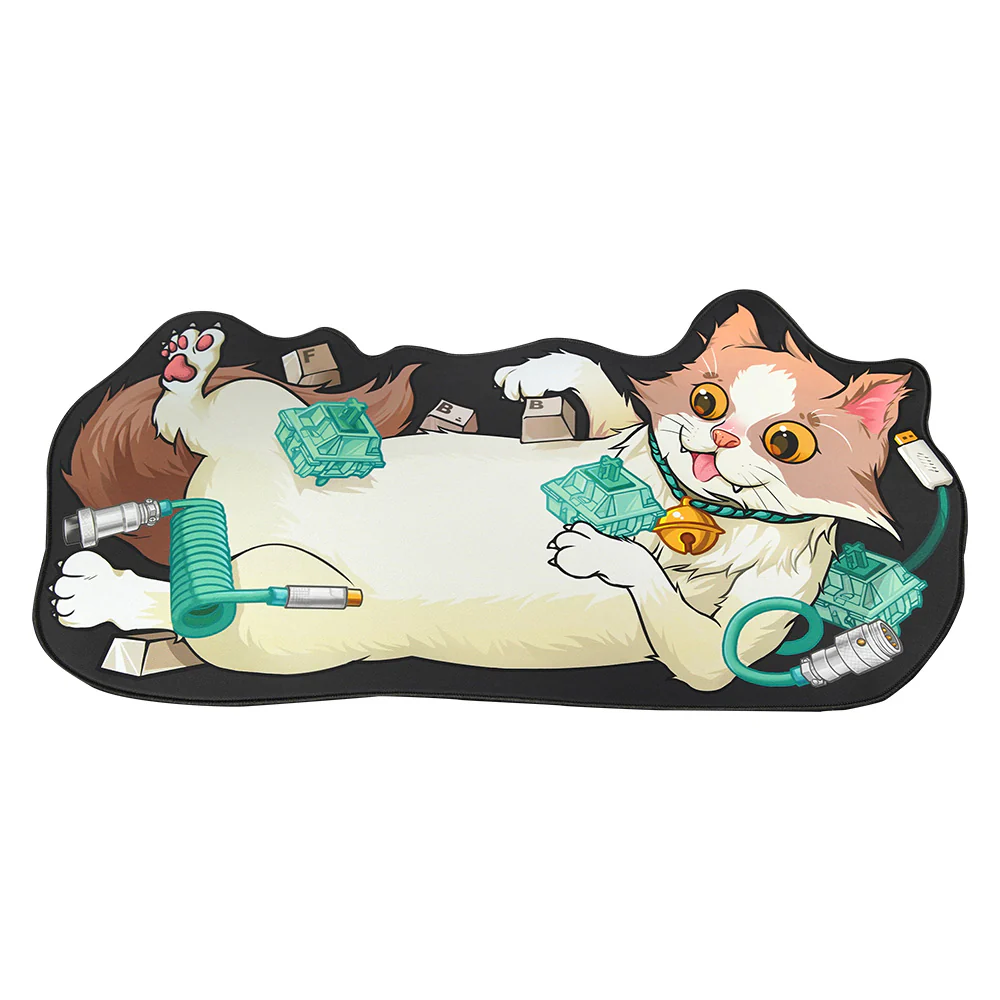 YUNZII Keynovo Shaped Mouse Mat Desk Pad - Cat - Image 6