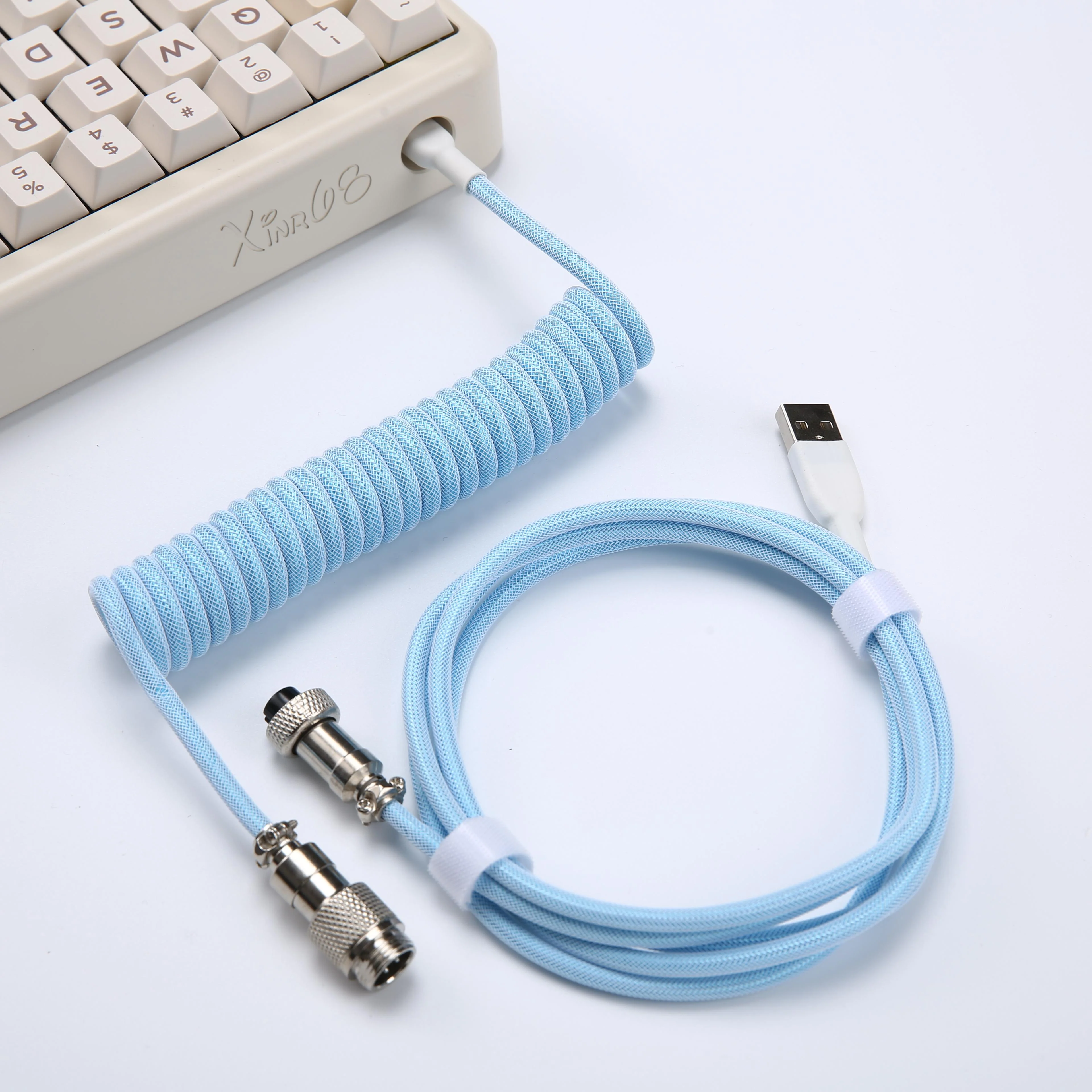 YUNZII Keynovo V3 Coiled Keyboard Cable with Aviator USB Cable for Type-C Mechanical Gaming Keyboard - Image 13