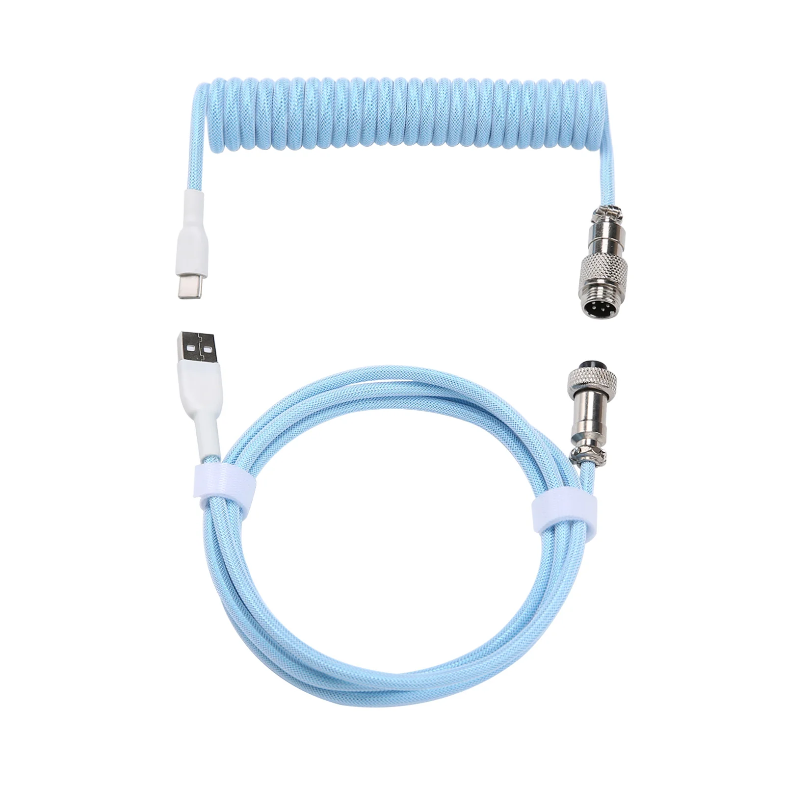 YUNZII Keynovo V3 Coiled Keyboard Cable with Aviator USB Cable for Type-C Mechanical Gaming Keyboard - Image 4