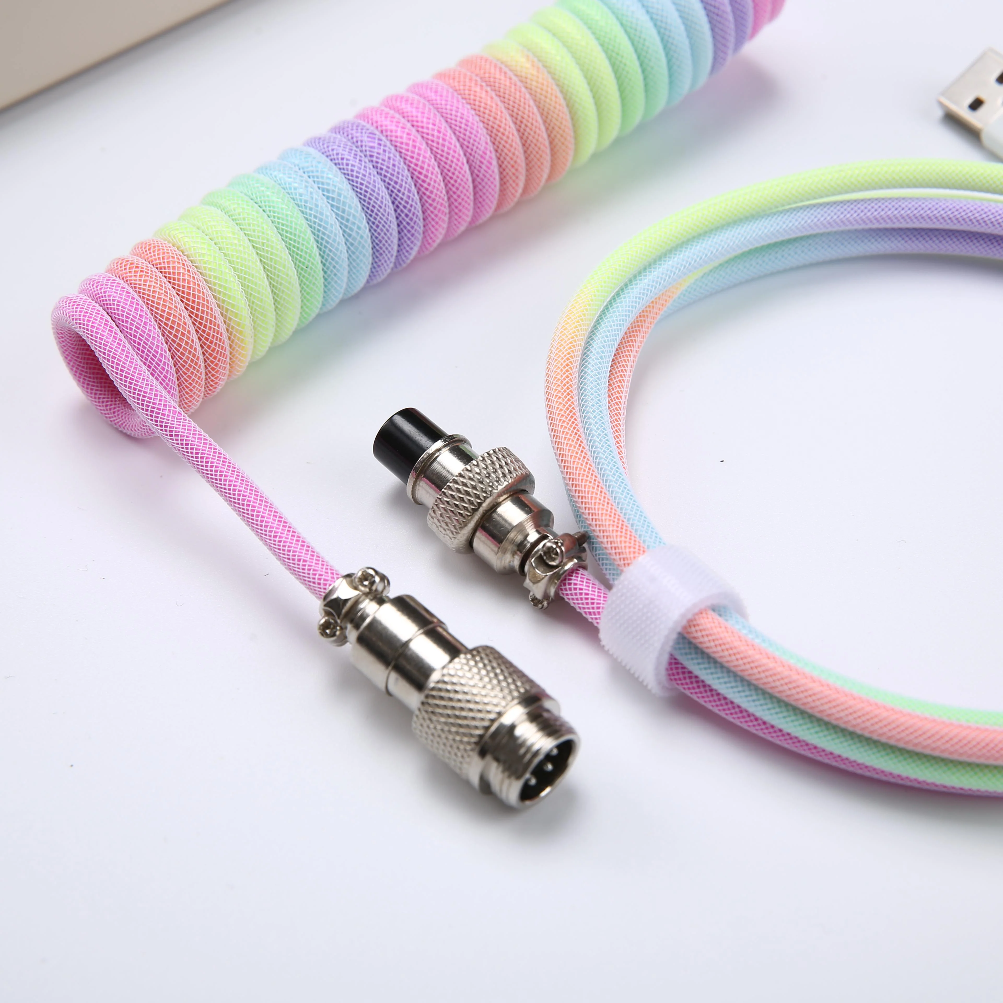 YUNZII Keynovo V3 Coiled Keyboard Cable with Aviator USB Cable for Type-C Mechanical Gaming Keyboard - Image 9