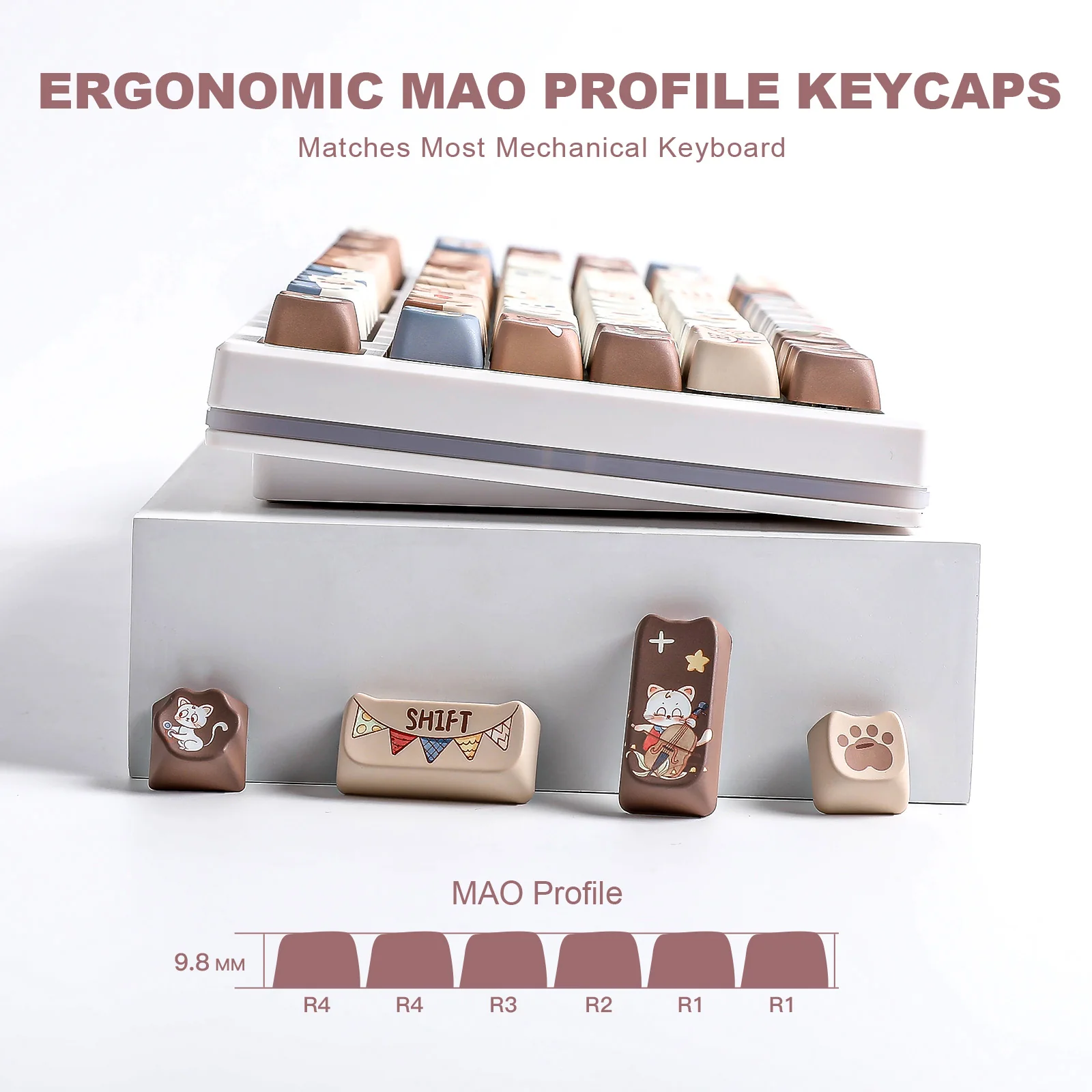 YUNZII Kitten Recital MAO Profile Keycap Set - Image 5