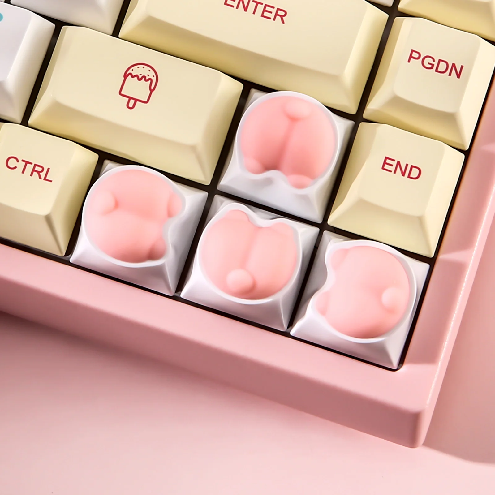 YUNZII Kitty&Corgi Silicone Artisan Keycaps - Image 5