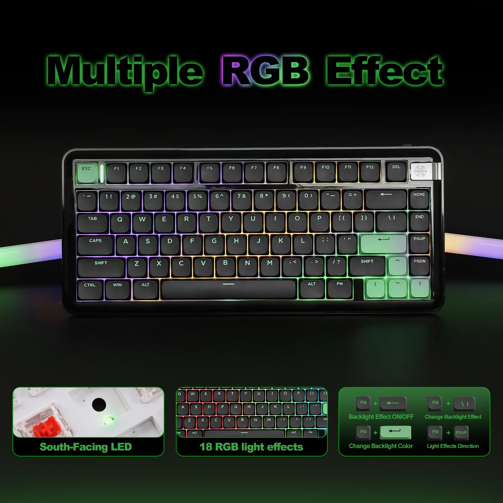 YUNZII L75 Low Profile Wireless Mechanical Keyboard - Image 5