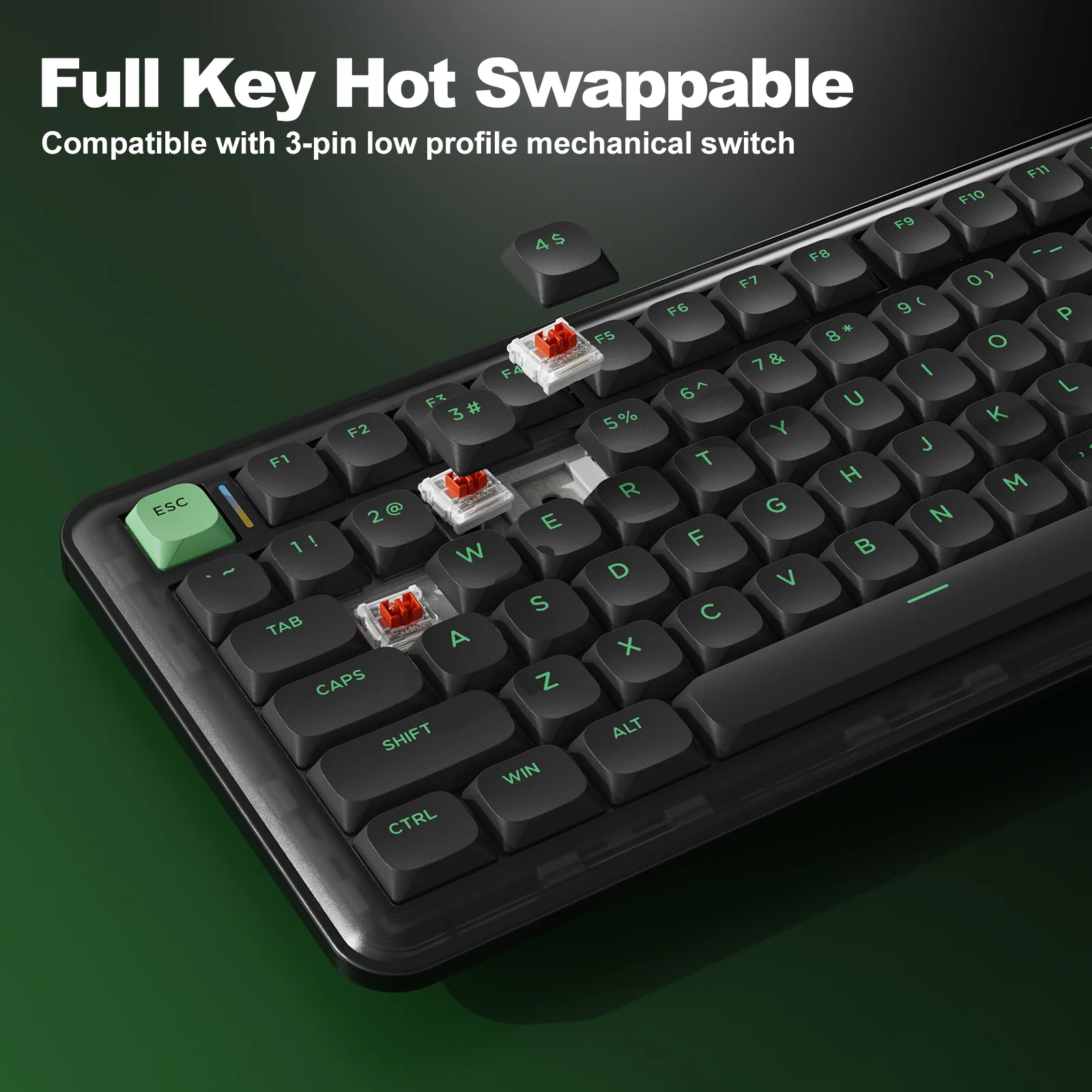 YUNZII L75 Low Profile Wireless Mechanical Keyboard - Image 7