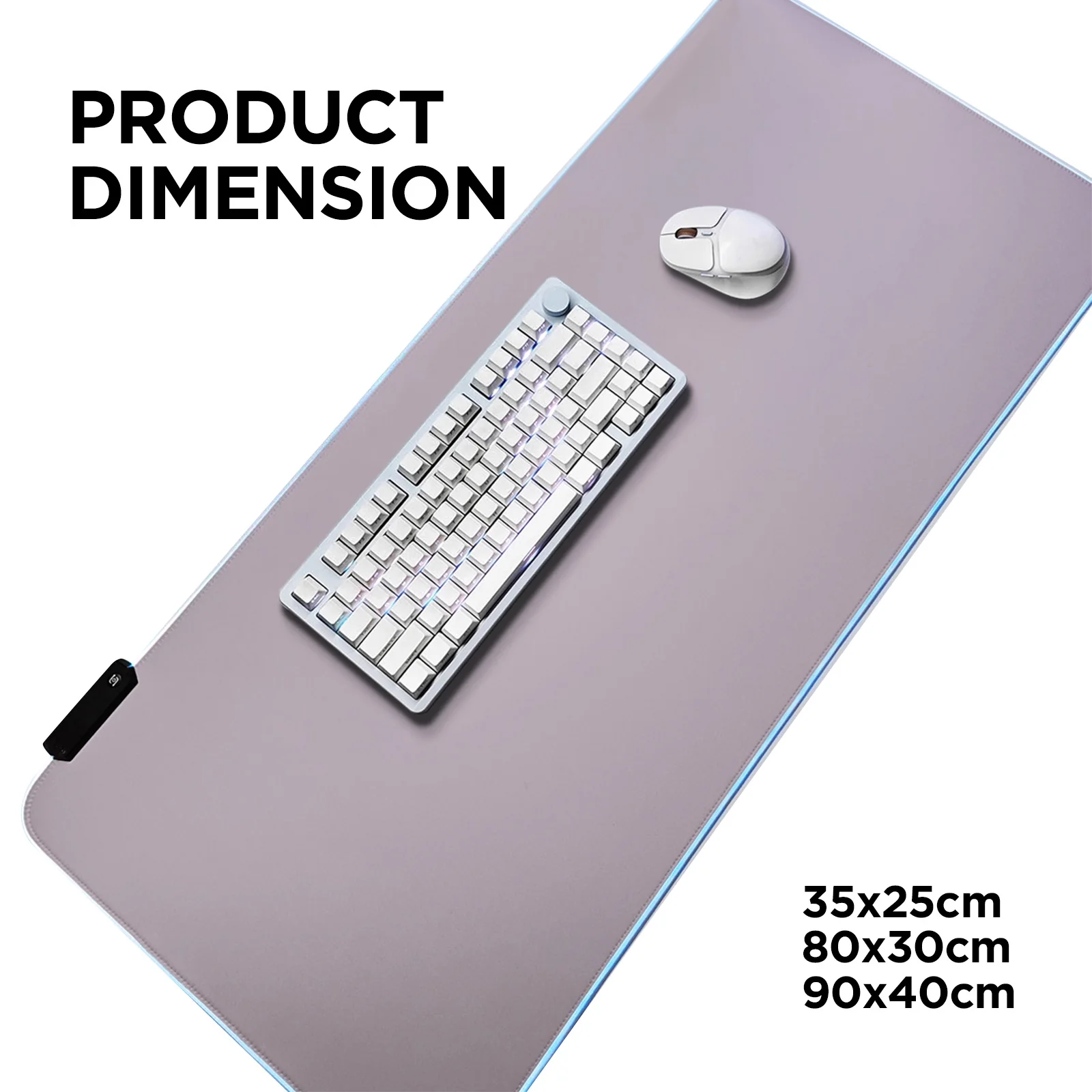 YUNZII LED Gaming Mouse Pad Desk Mat - Image 2