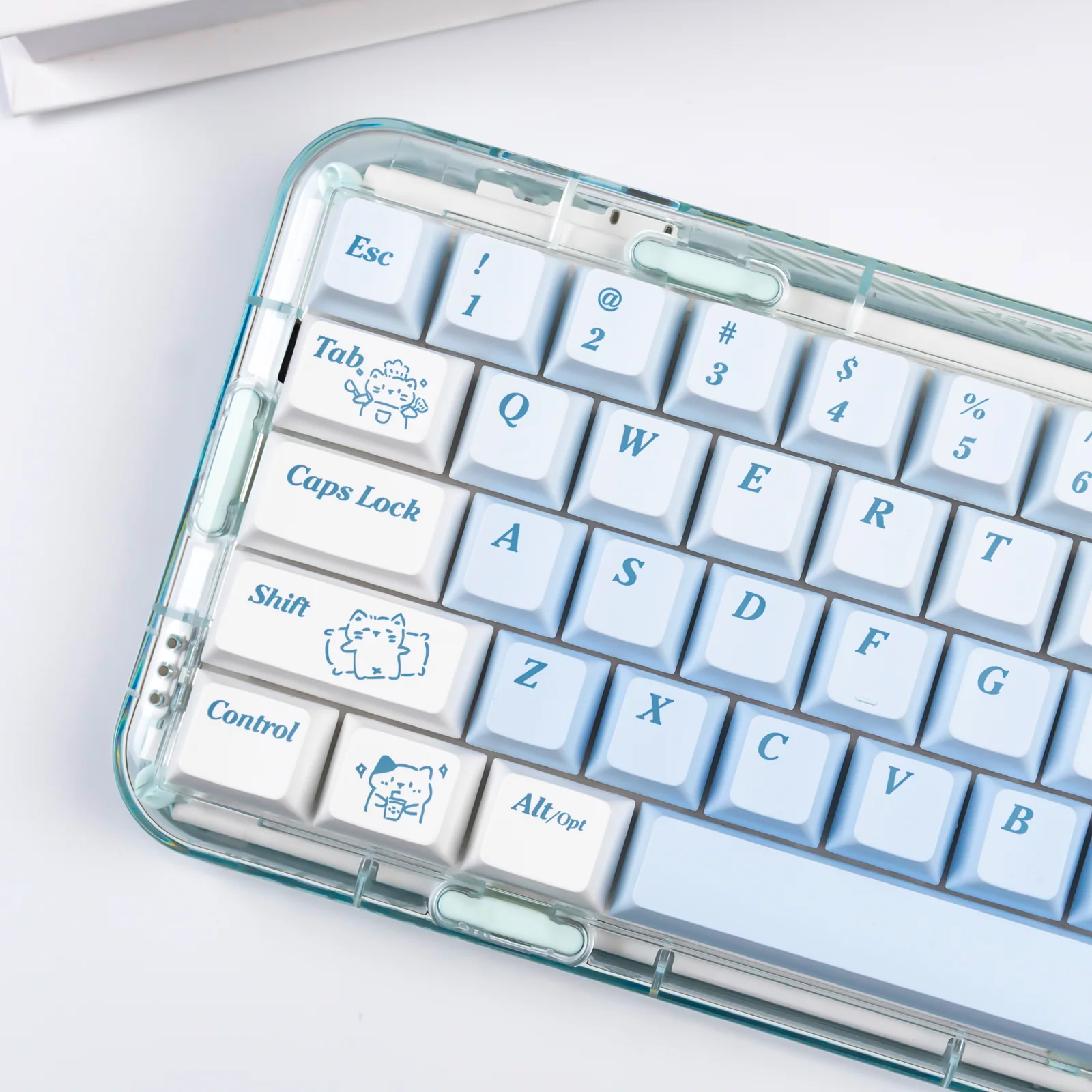 YUNZII Line Cat Cherry Profile Keycap Set - Image 4