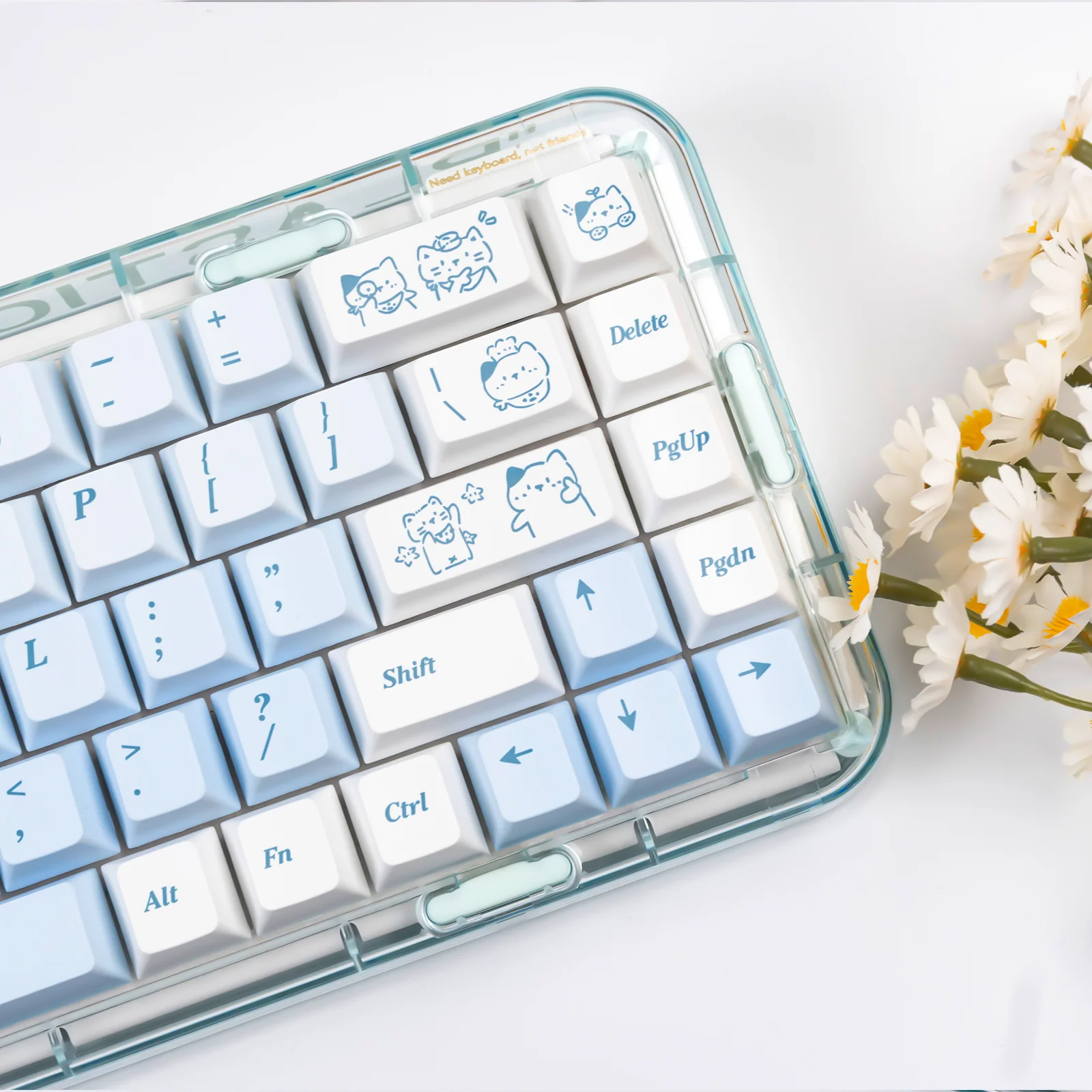 YUNZII Line Cat Cherry Profile Keycap Set - Image 7