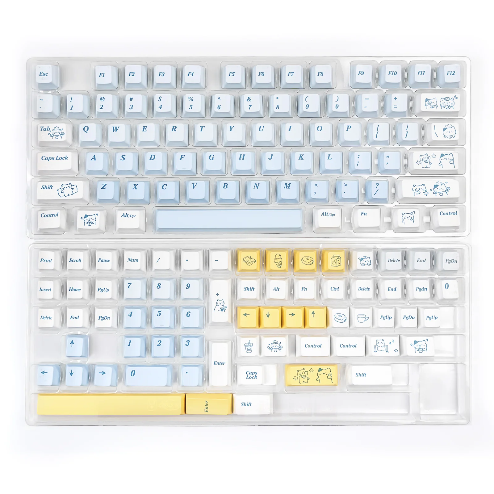 YUNZII Line Cat Cherry Profile Keycap Set - Image 8