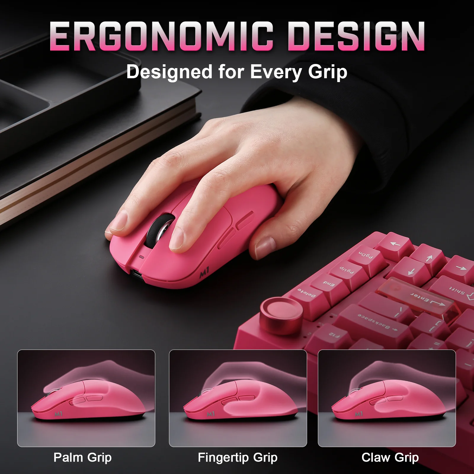 YUNZII M1 Lightweight Tri-Mode Wireless Custom Mouse - Image 8