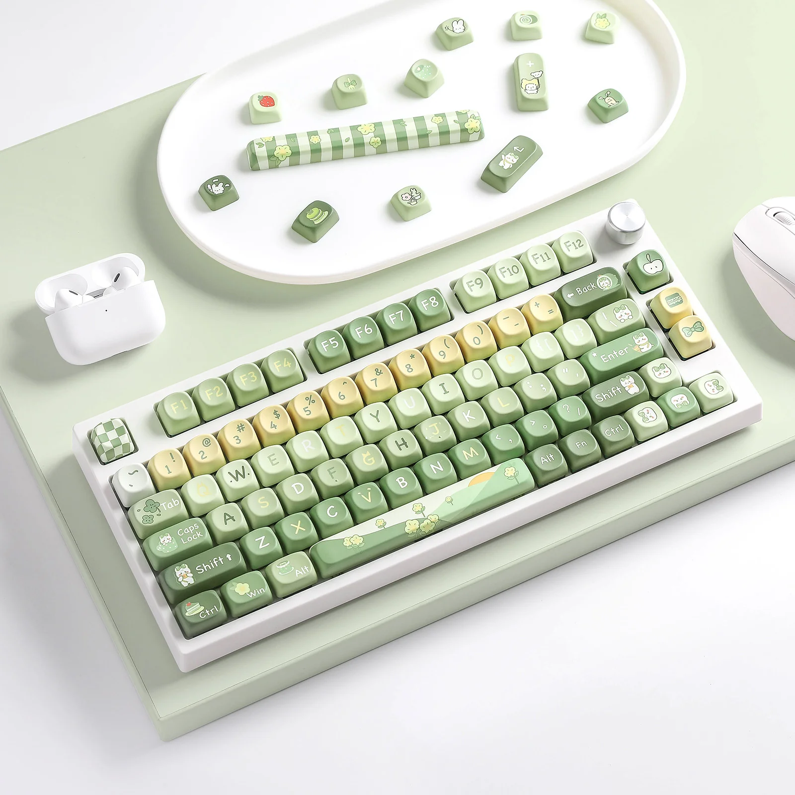 YUNZII Matcha Bunny SOA Profile Keycap Set - Image 10