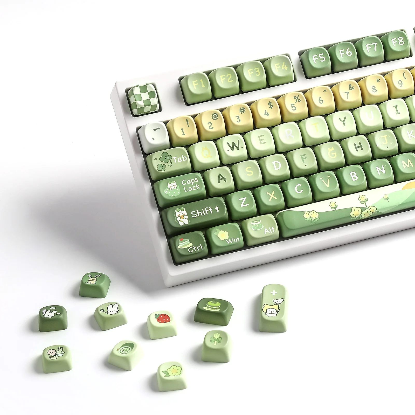 YUNZII Matcha Bunny SOA Profile Keycap Set - Image 11