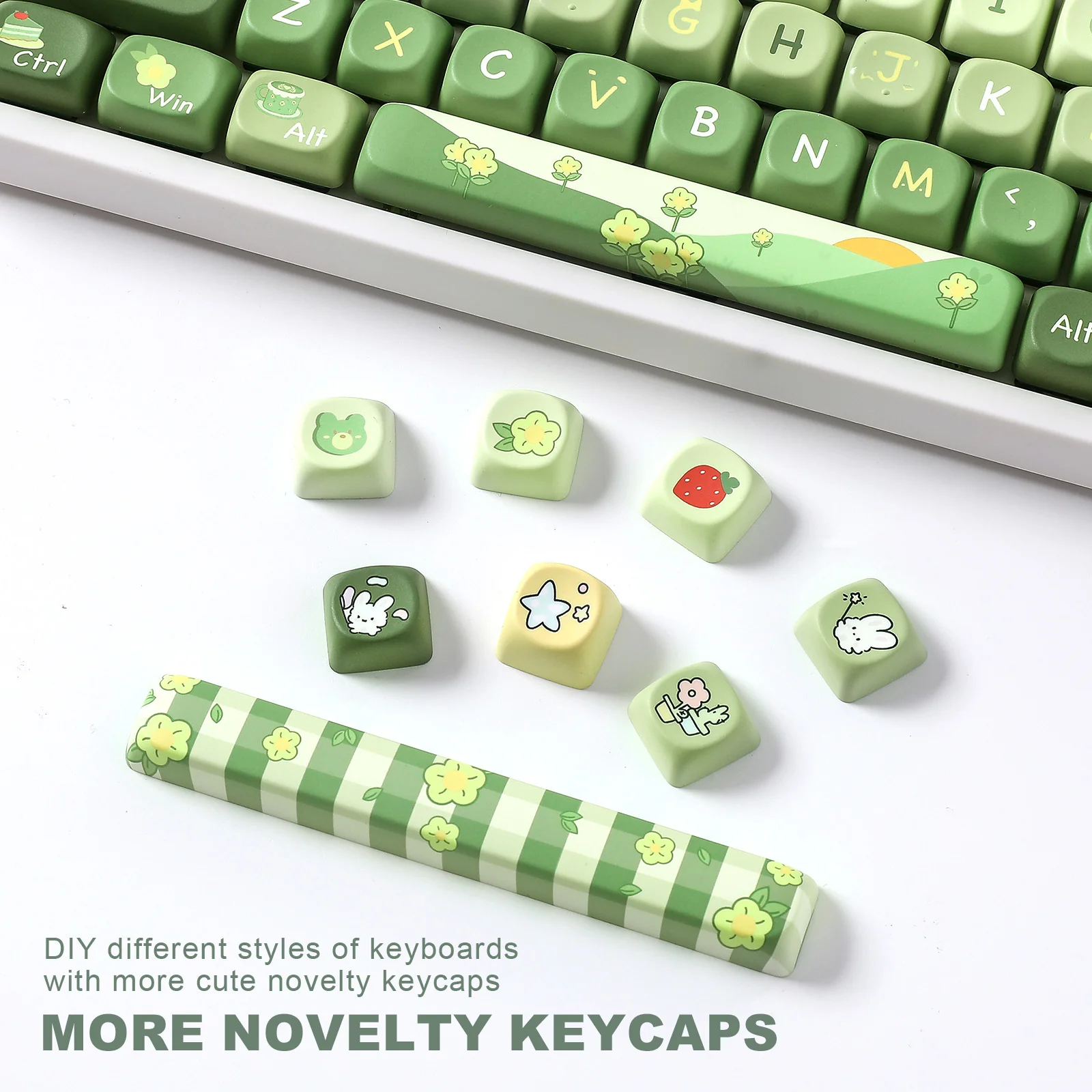 YUNZII Matcha Bunny SOA Profile Keycap Set - Image 8