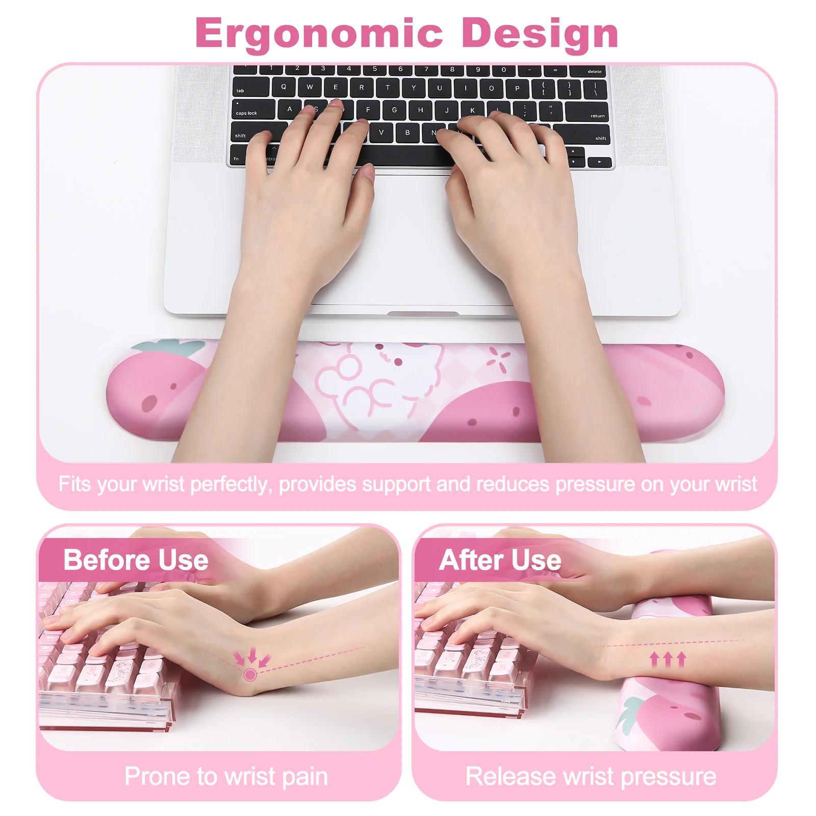 YUNZII Meow Meow Keyboard Wrist Rest - Image 4