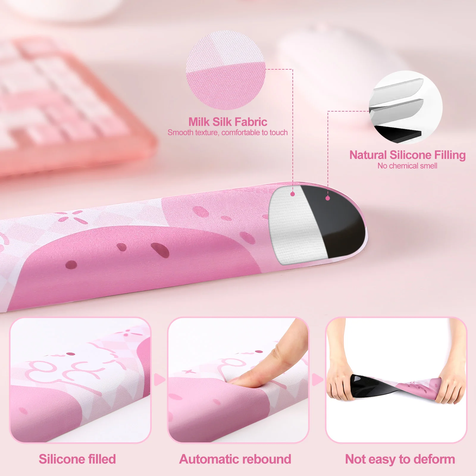 YUNZII Meow Meow Keyboard Wrist Rest - Image 5