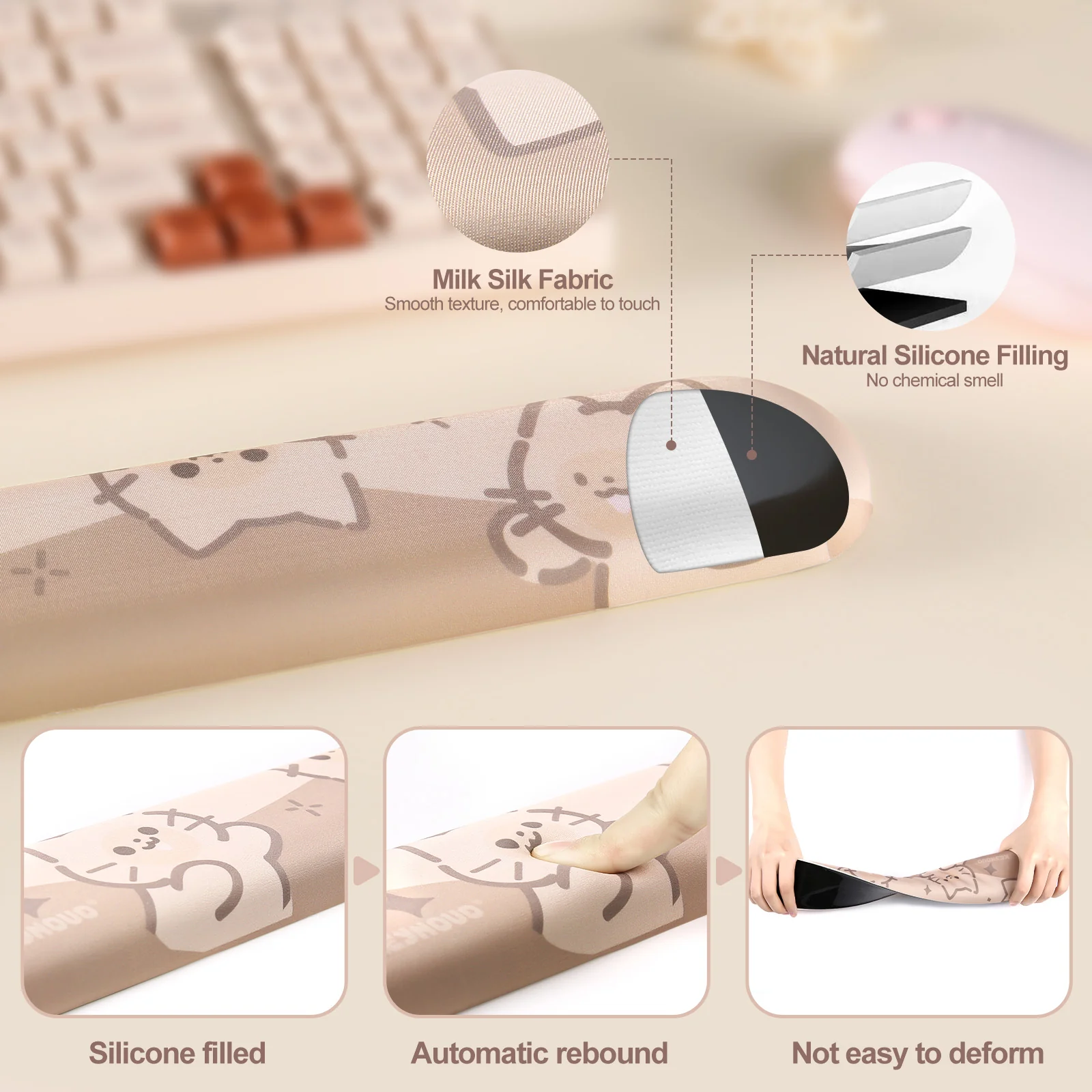 YUNZII Meow Meow Keyboard Wrist Rest - Image 6