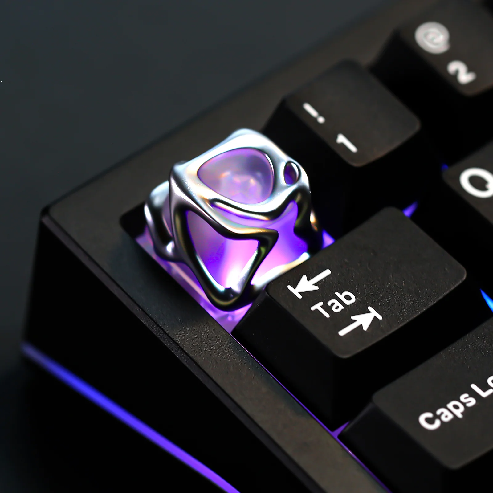 YUNZII Metal Texture Translucent ABS&PC Artisan Keycap - Image 3