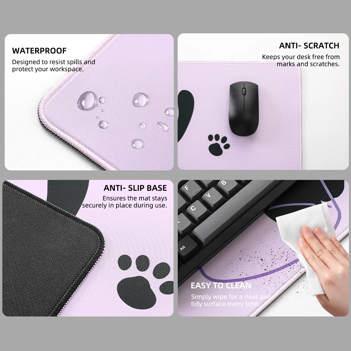 YUNZII Naughty Cat Mouse Mat Desk Pad - Image 6