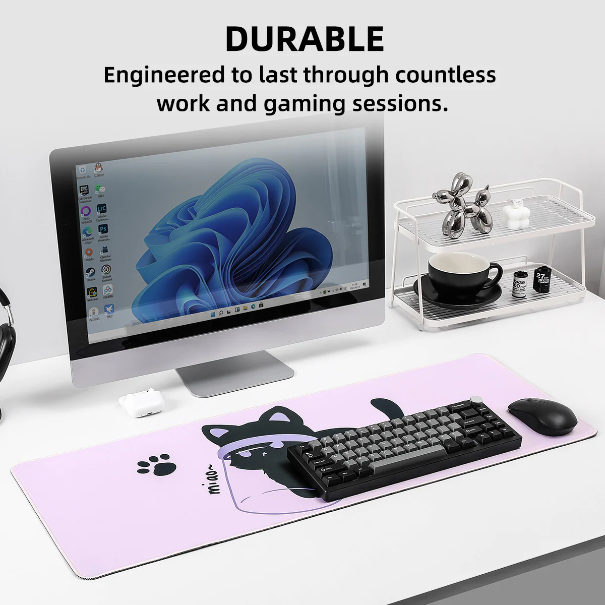 YUNZII Naughty Cat Mouse Mat Desk Pad - Image 7