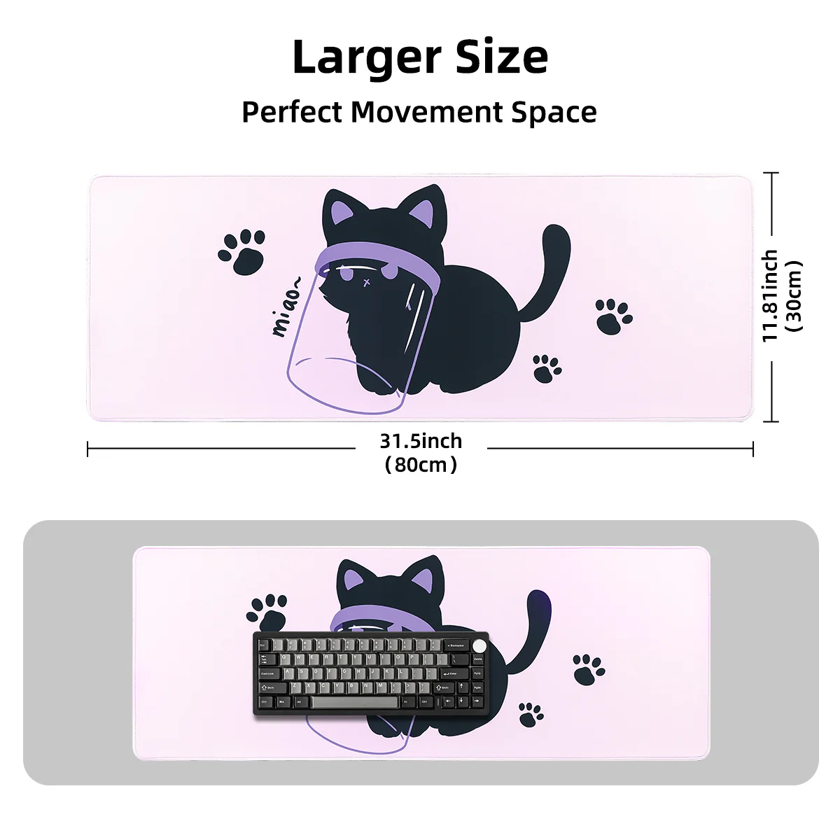 YUNZII Naughty Cat Mouse Mat Desk Pad - Image 8