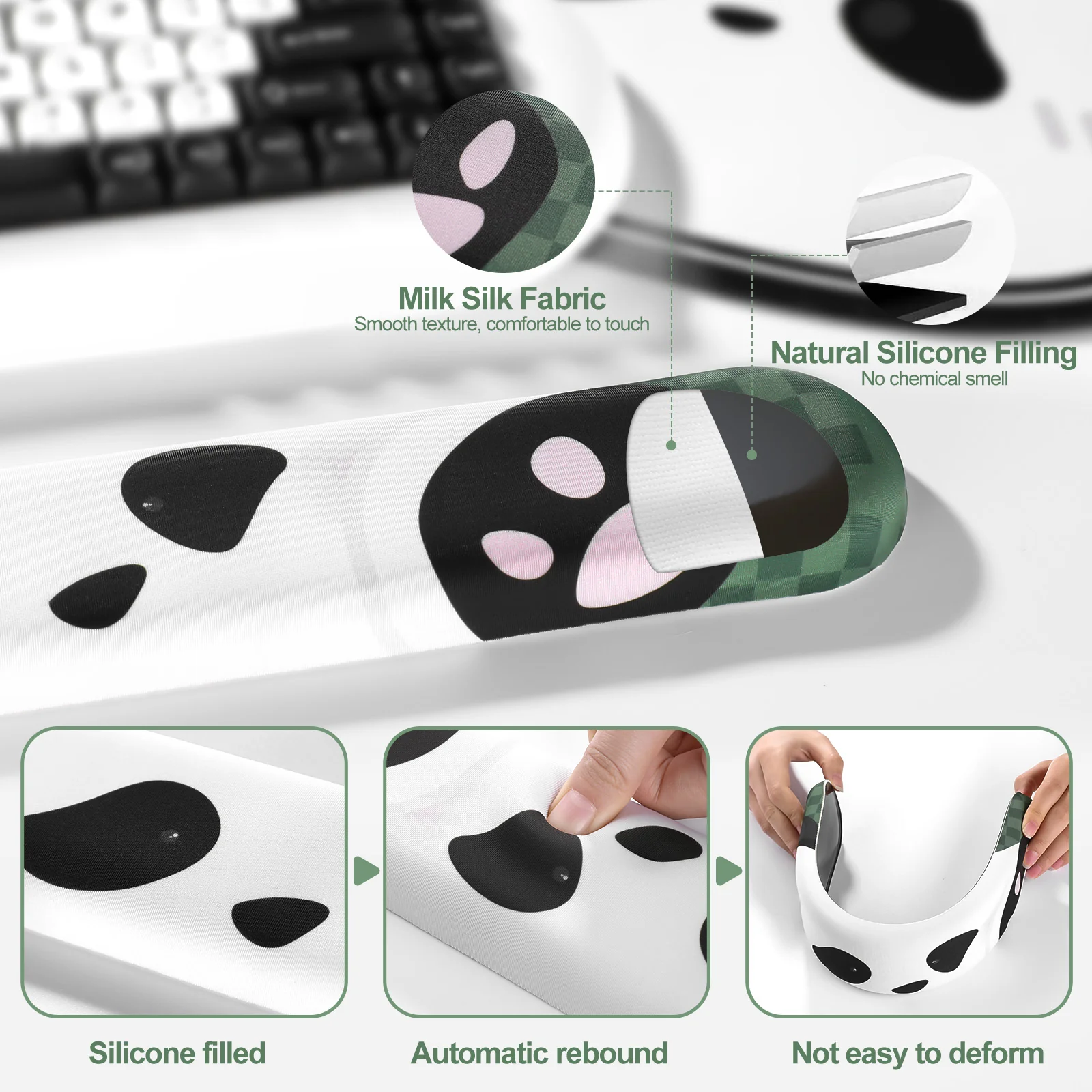 YUNZII Panda Keyboard Wrist Rest - Image 5