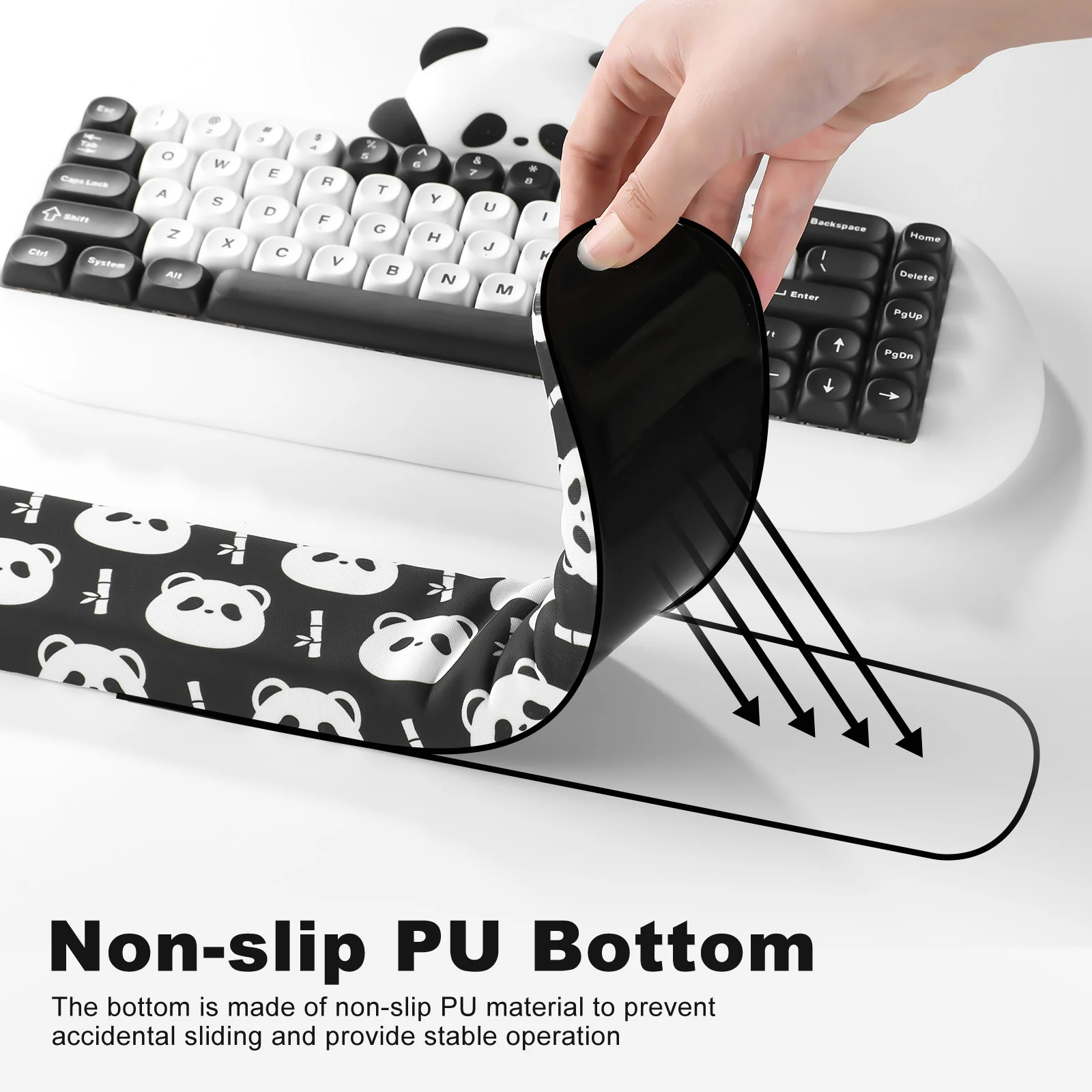 YUNZII Panda Keyboard Wrist Rest - Image 6