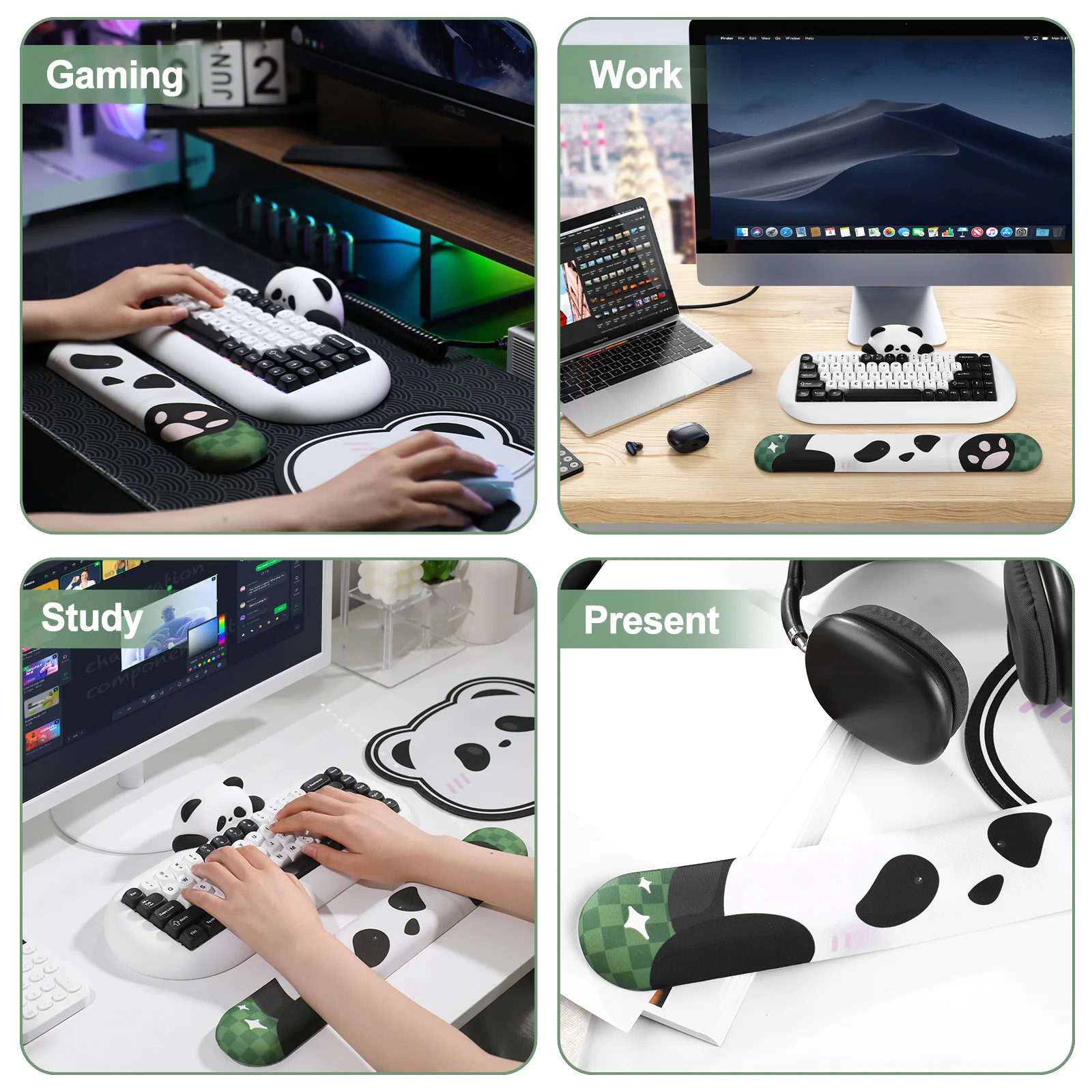 YUNZII Panda Keyboard Wrist Rest - Image 7