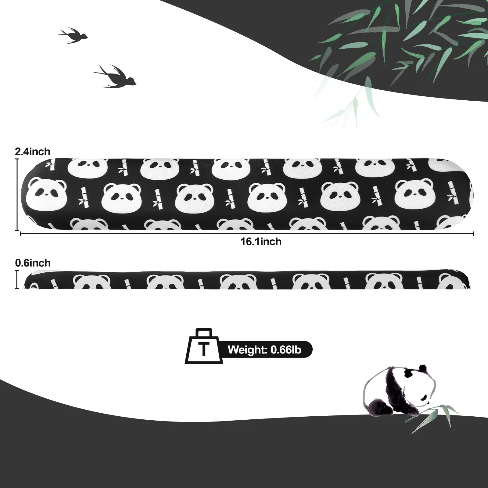 YUNZII Panda Keyboard Wrist Rest - Image 8
