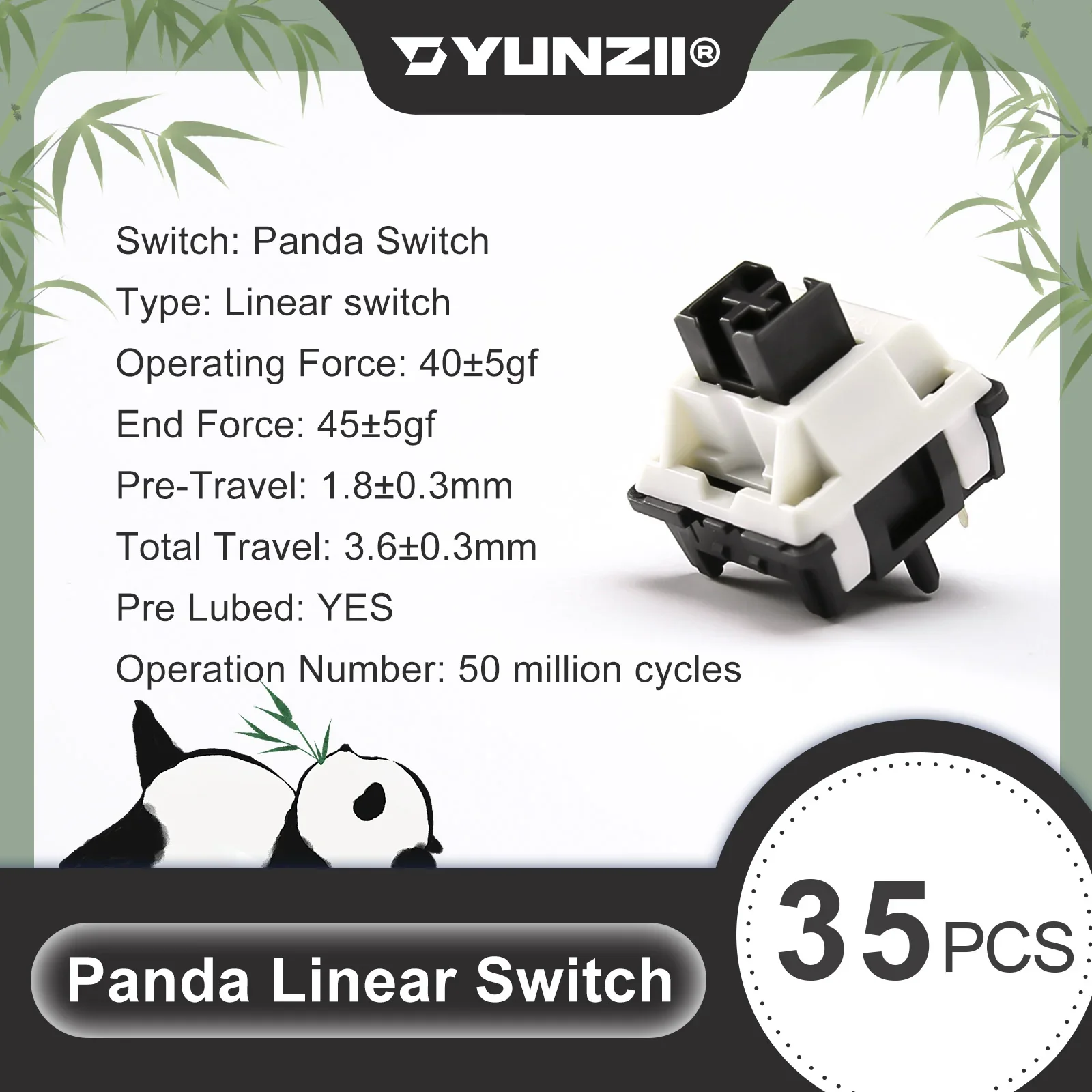 YUNZII Panda Mechanical Linear Switch - Image 2