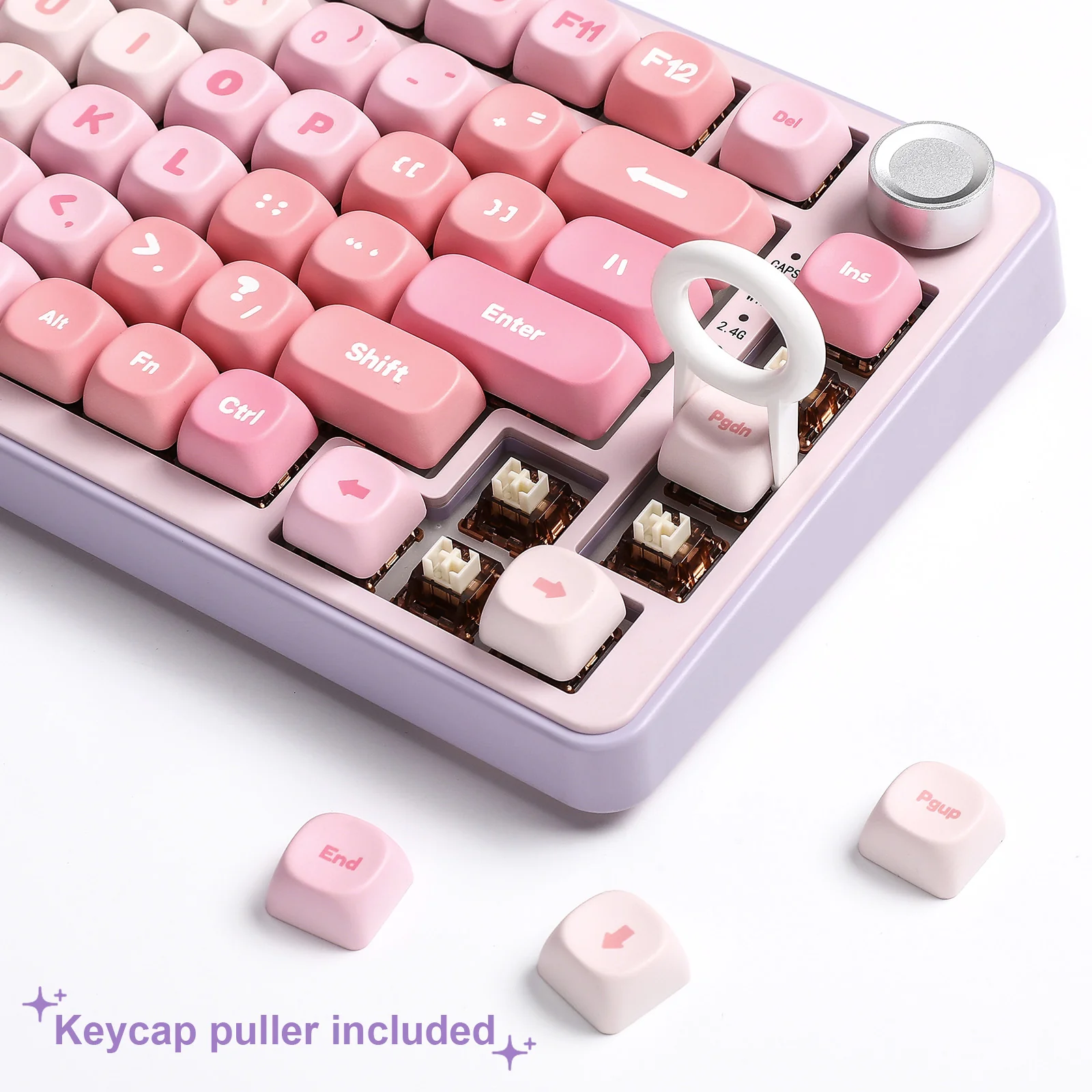 YUNZII Pastel Rainbow MOA Profile Keycap Set - Image 6