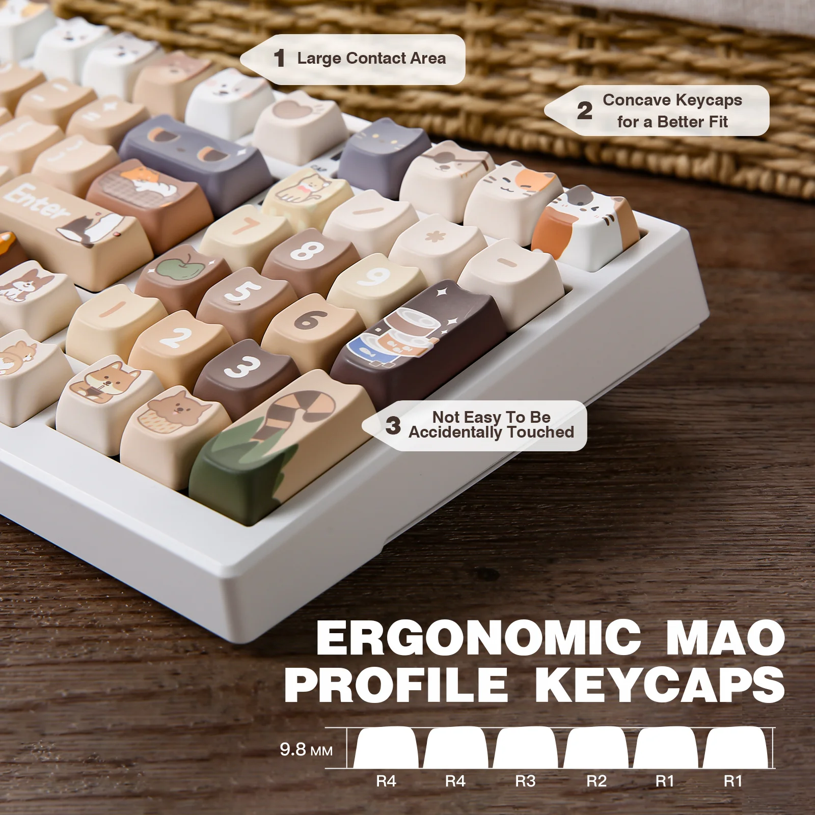 YUNZII Pawcap MAO Profile Keycap Set - Image 5
