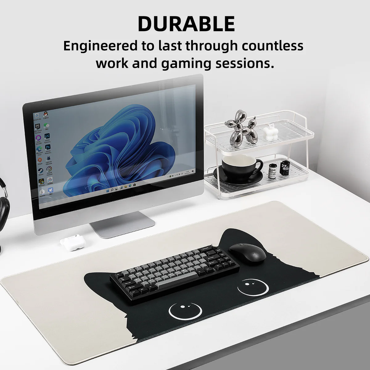 YUNZII Peeking Cat Mouse Pad Desk Mat - Image 7