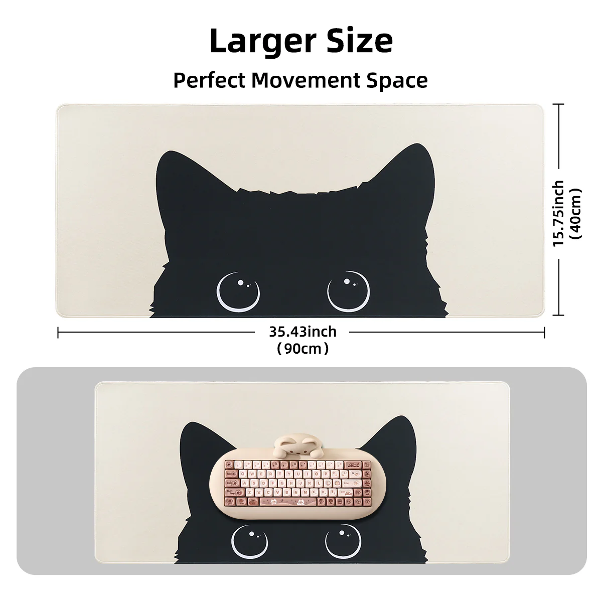 YUNZII Peeking Cat Mouse Pad Desk Mat - Image 8