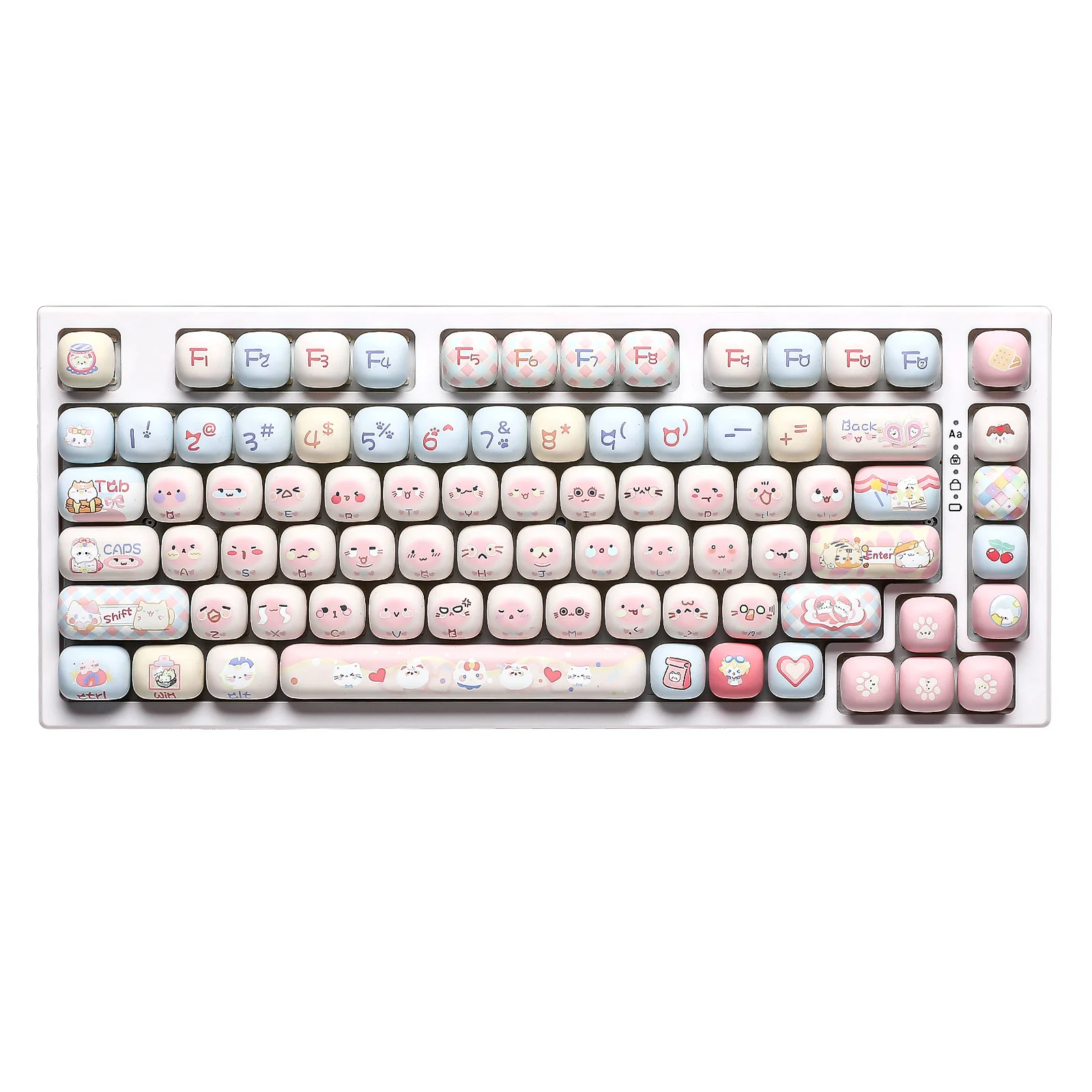 YUNZII Pink Kitten MOG Profile Keycap Set