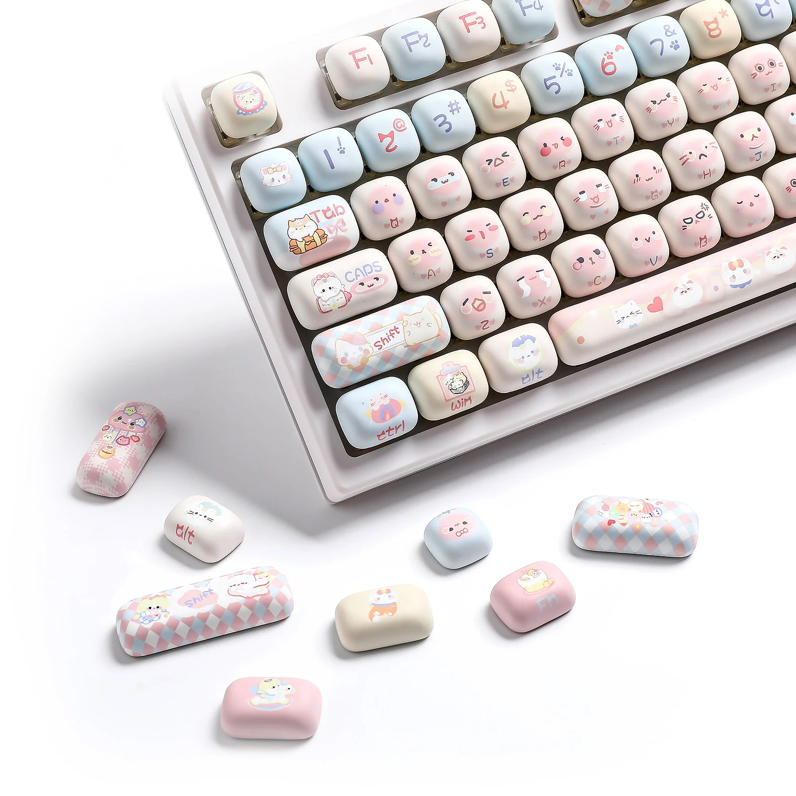 YUNZII Pink Kitten MOG Profile Keycap Set - Image 10
