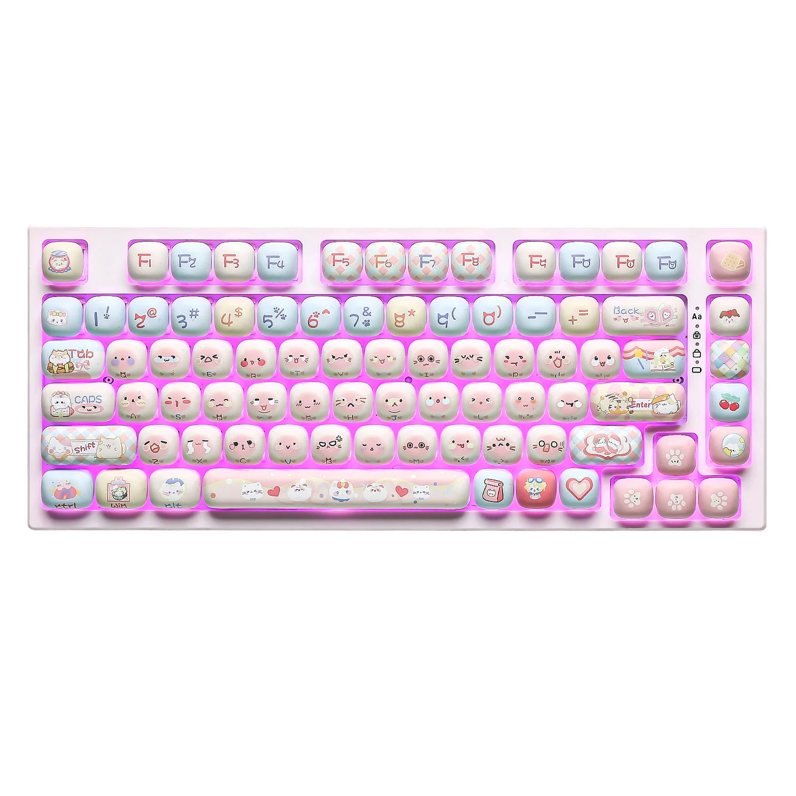 YUNZII Pink Kitten MOG Profile Keycap Set - Image 2