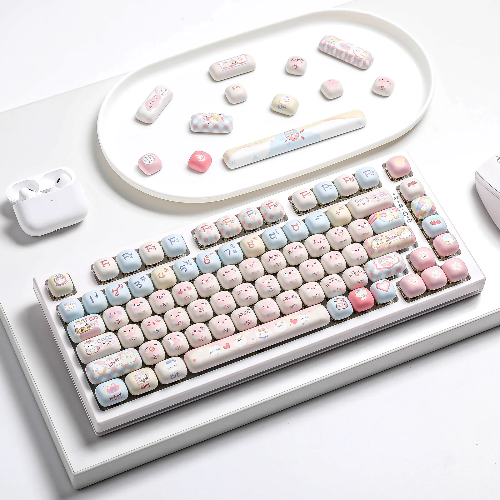 YUNZII Pink Kitten MOG Profile Keycap Set - Image 8