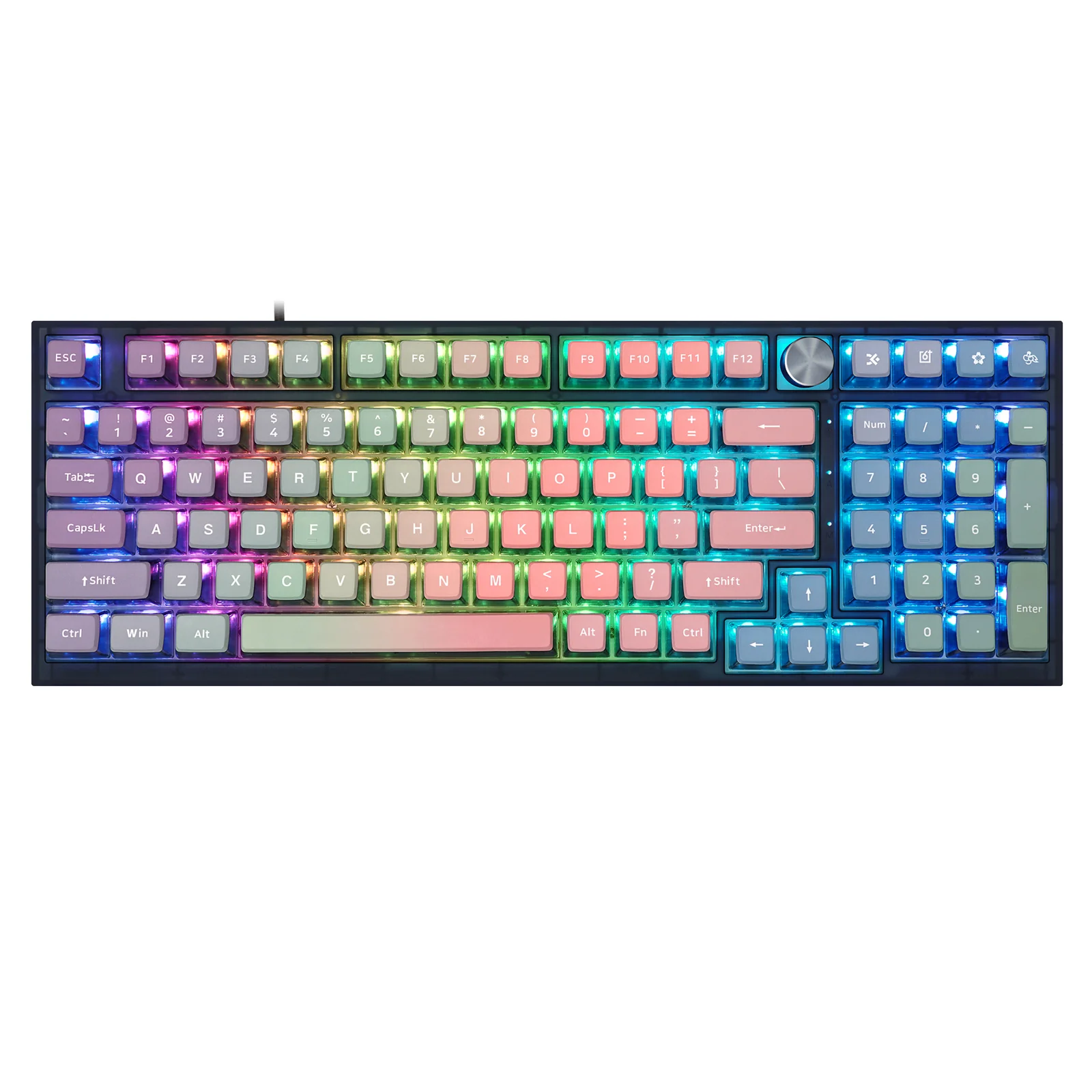 YUNZII Pink Rainbow Keycap Set - Image 2