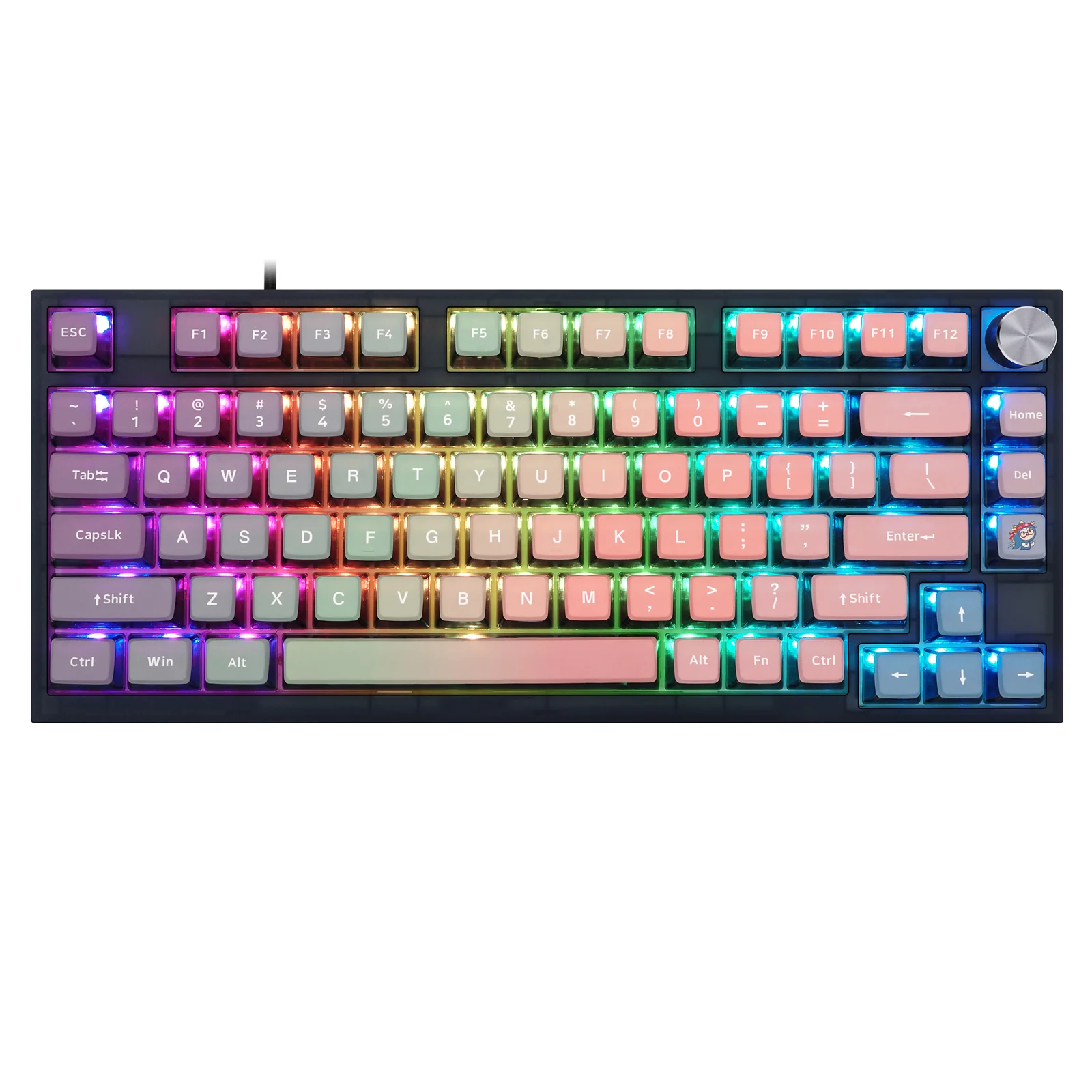 YUNZII Pink Rainbow Keycap Set - Image 5