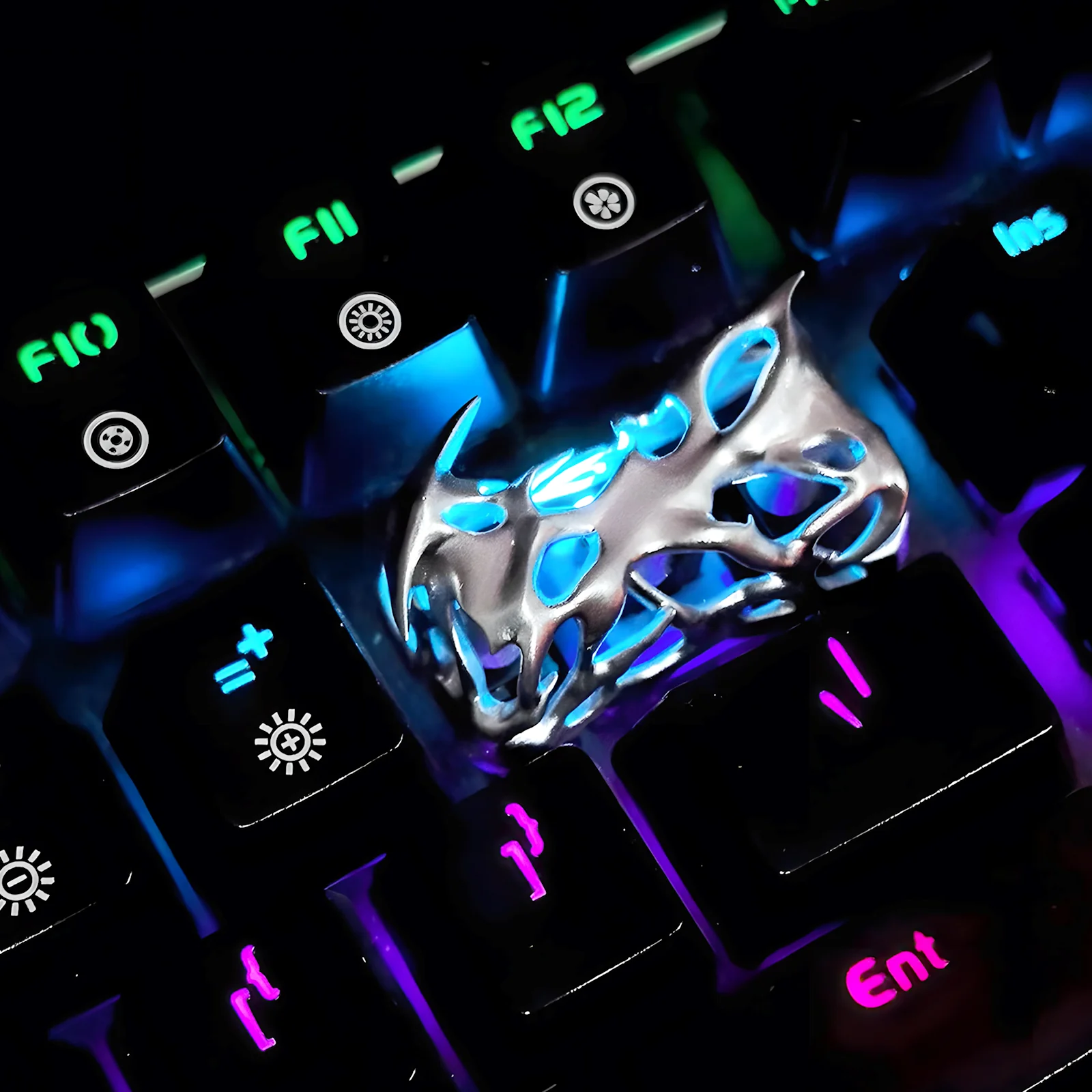 YUNZII Prick Hollow Handmade Artisan Keycap - 2U - Image 7