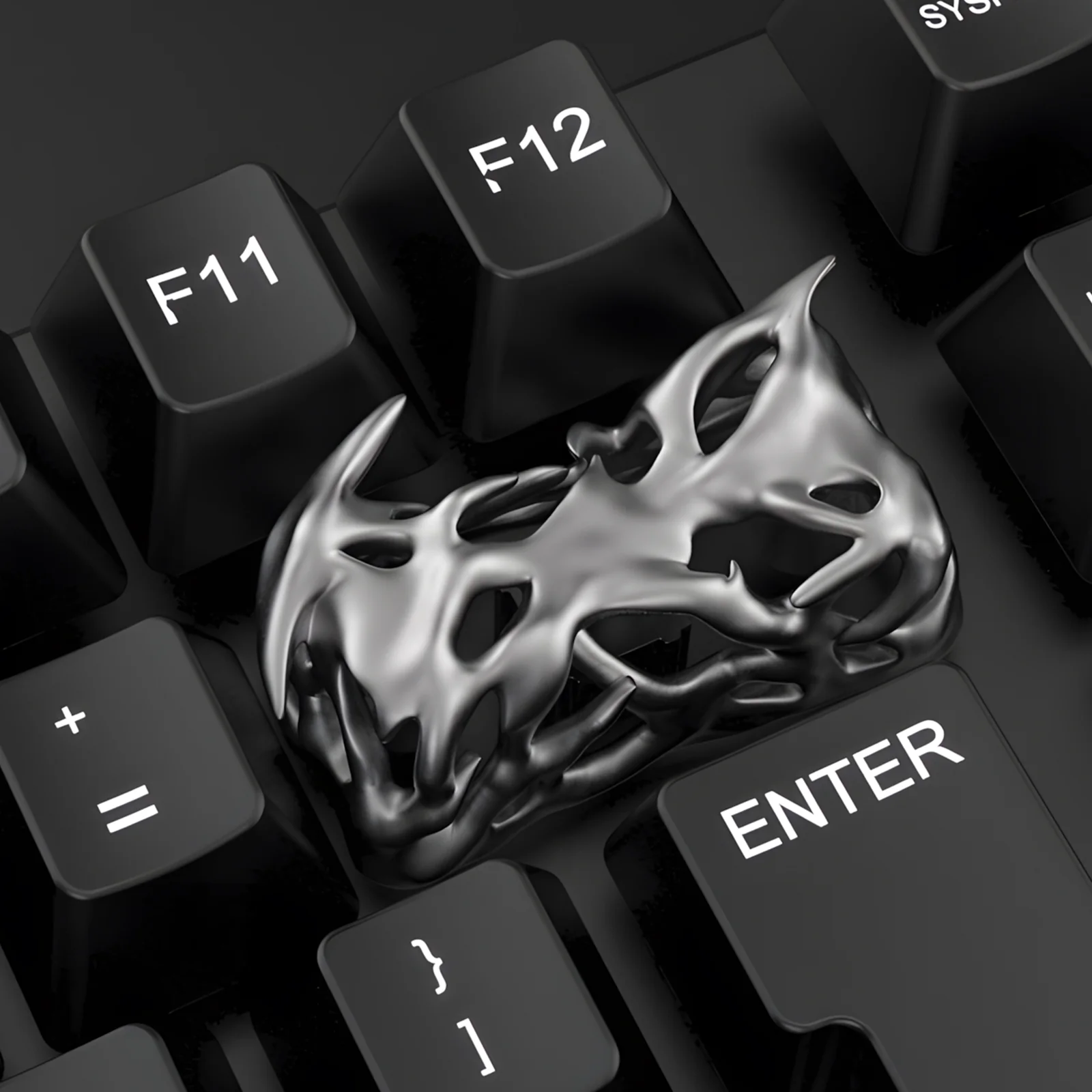 YUNZII Prick Hollow Handmade Artisan Keycap - 2U - Image 9