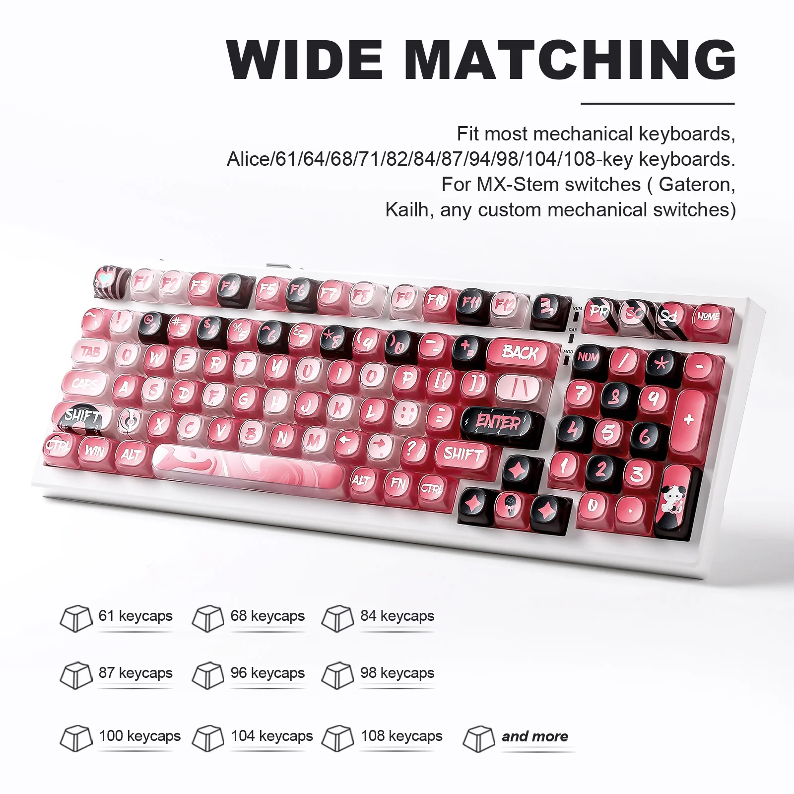 YUNZII Pudding Band MOA Profile Keycap Set - Image 4
